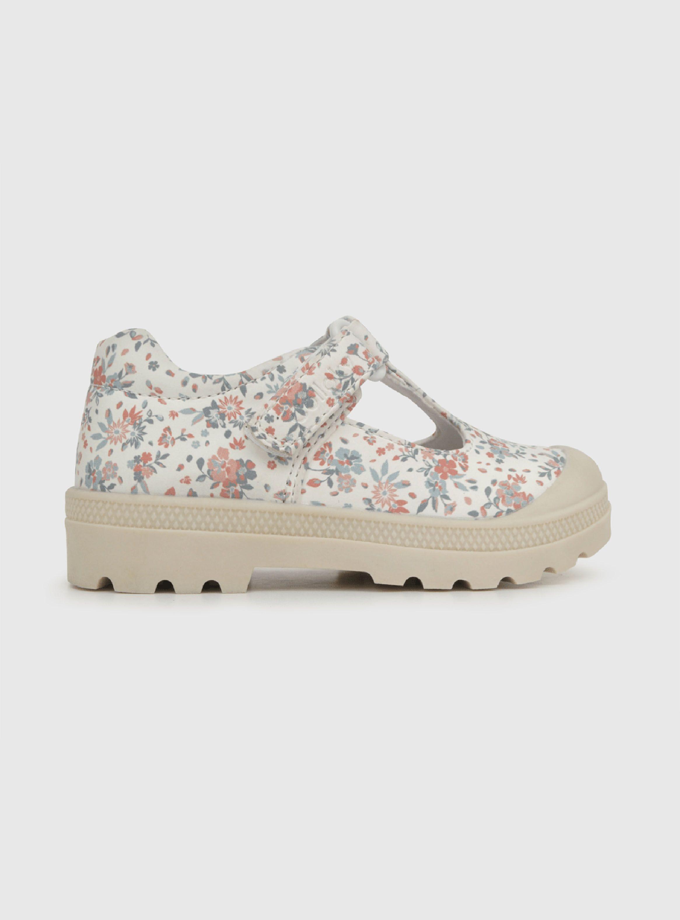 Zapato Casual Print de Flores Reina Velcro Niña-0