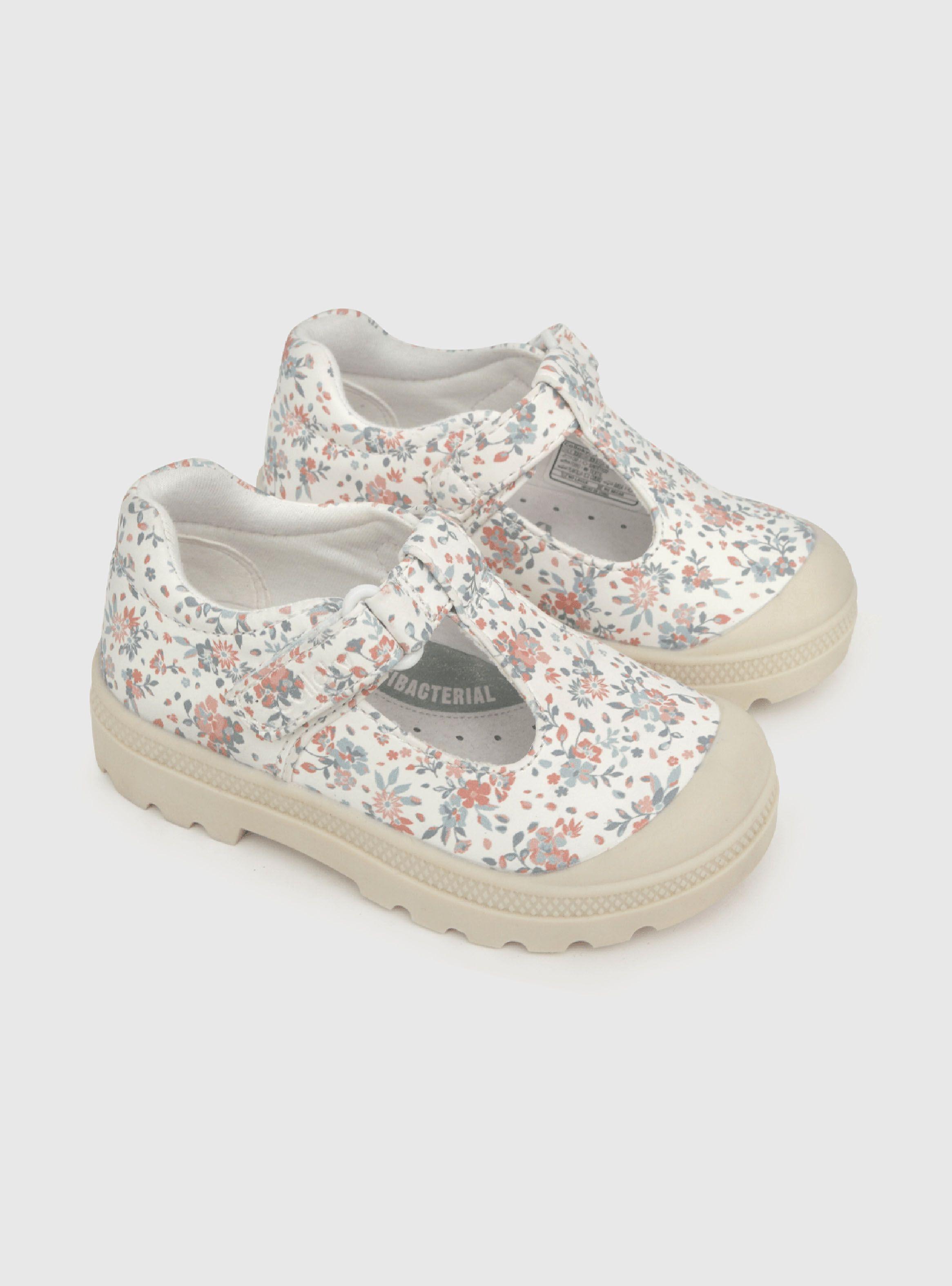 Zapato Casual Print de Flores Reina Velcro Niña-1