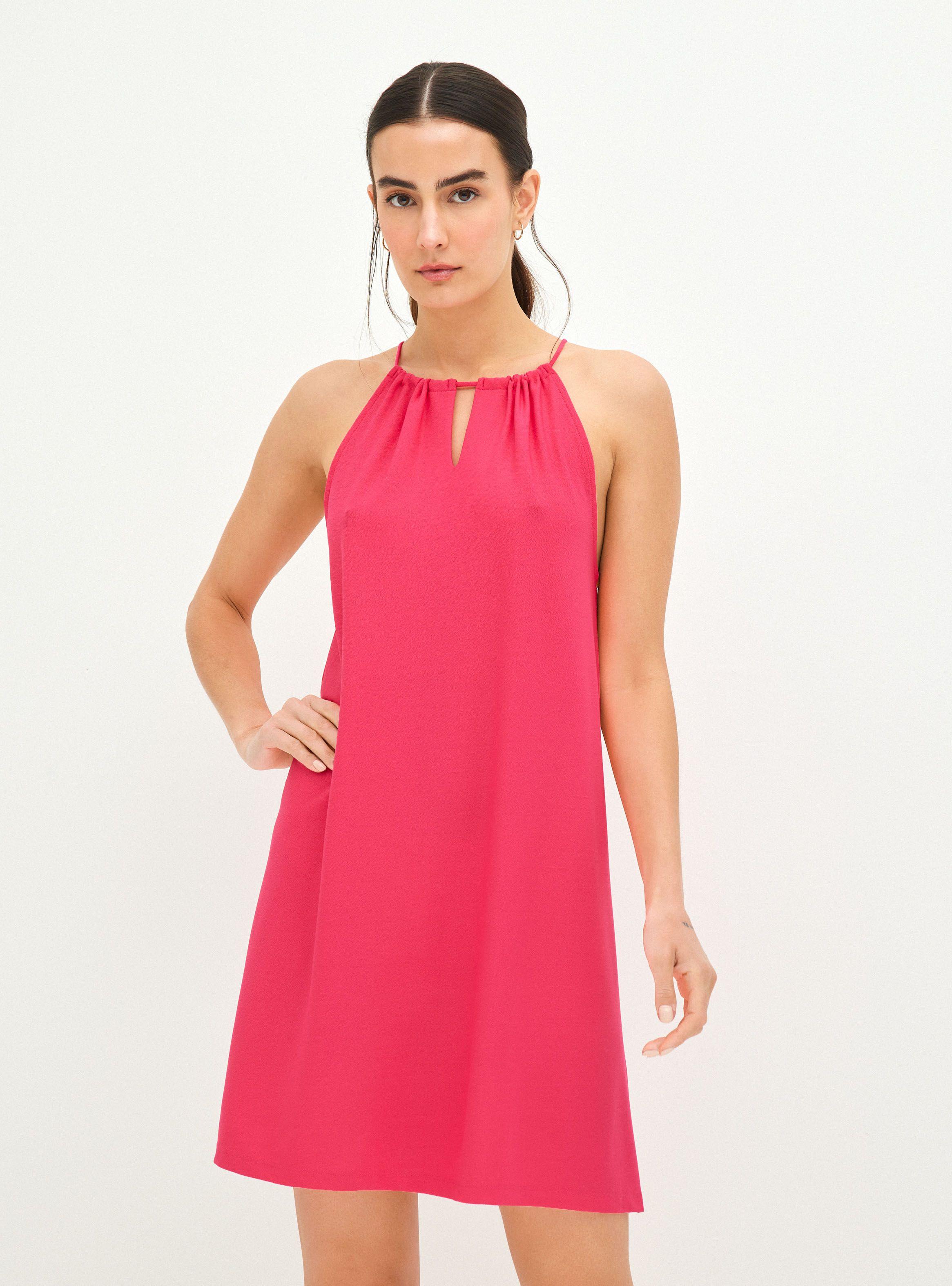 Vestido Suelto con Agujero en Escote-0