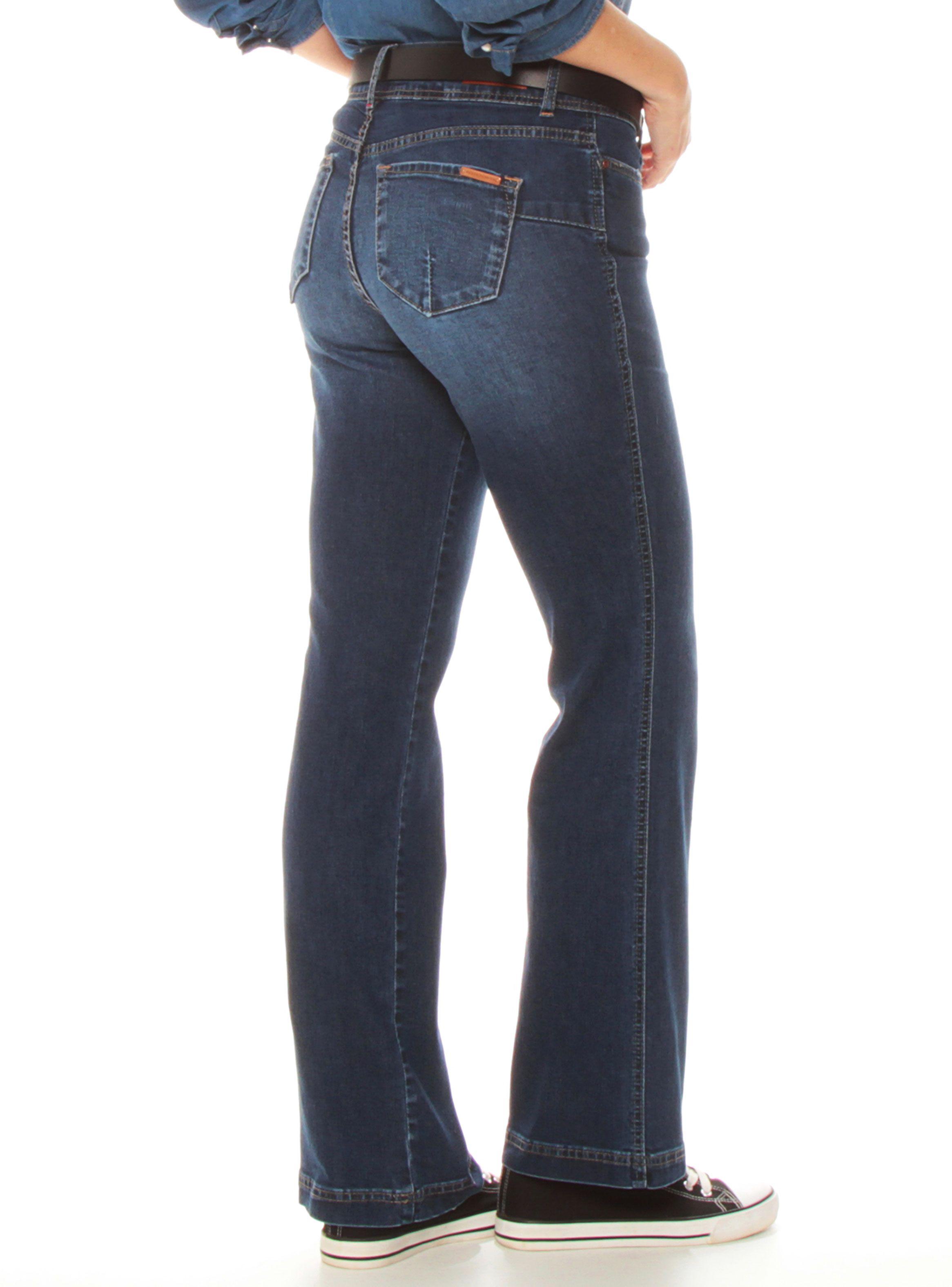 Jeans Flare Tiro Alto Secret-1