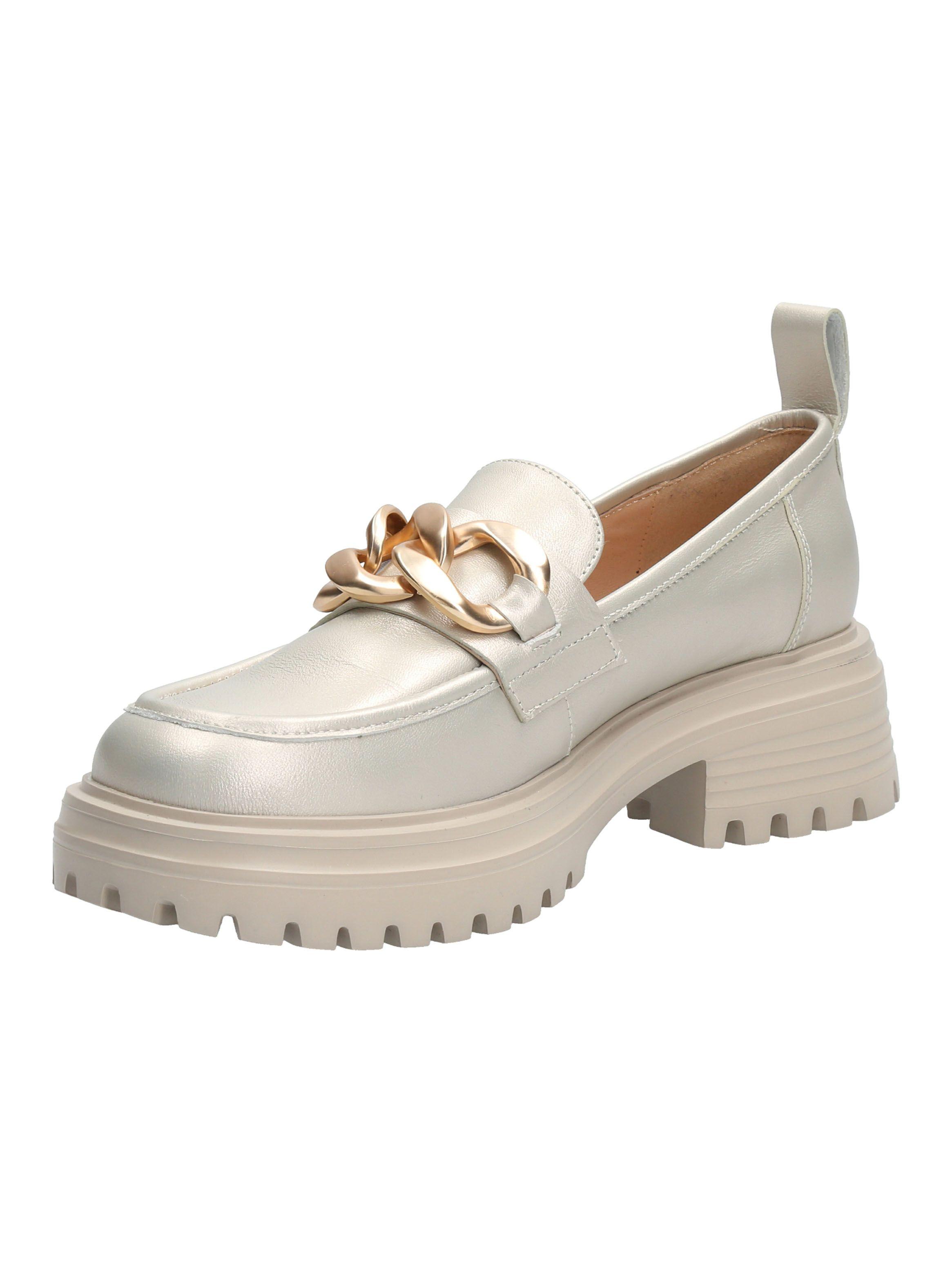 Mocasín Cuero Leboni Gold Mujer-3