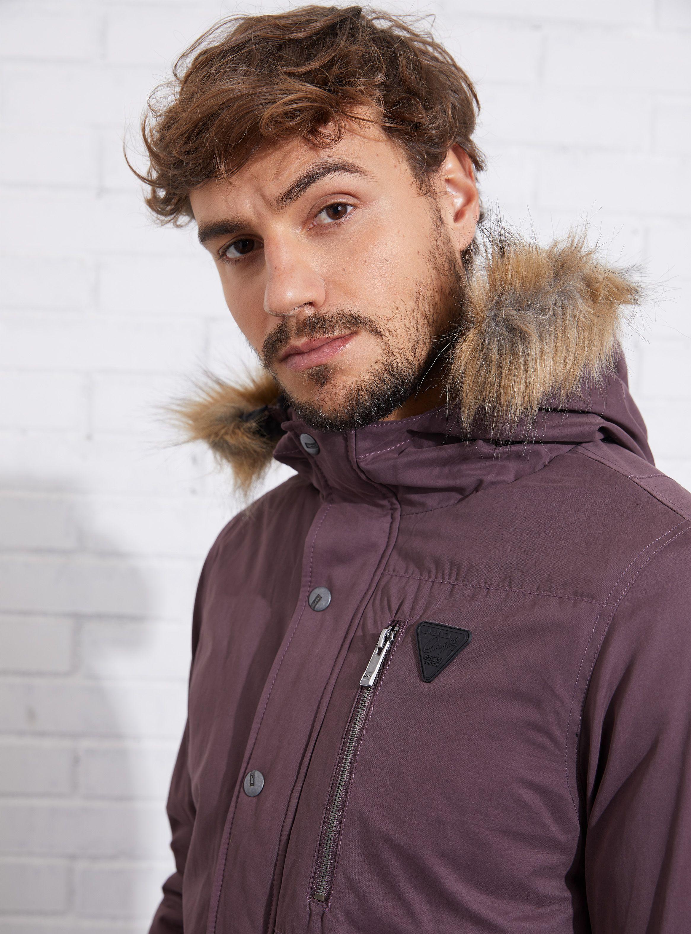 Chaqueta Larga Capucha Felpa y Pelos JJO-2