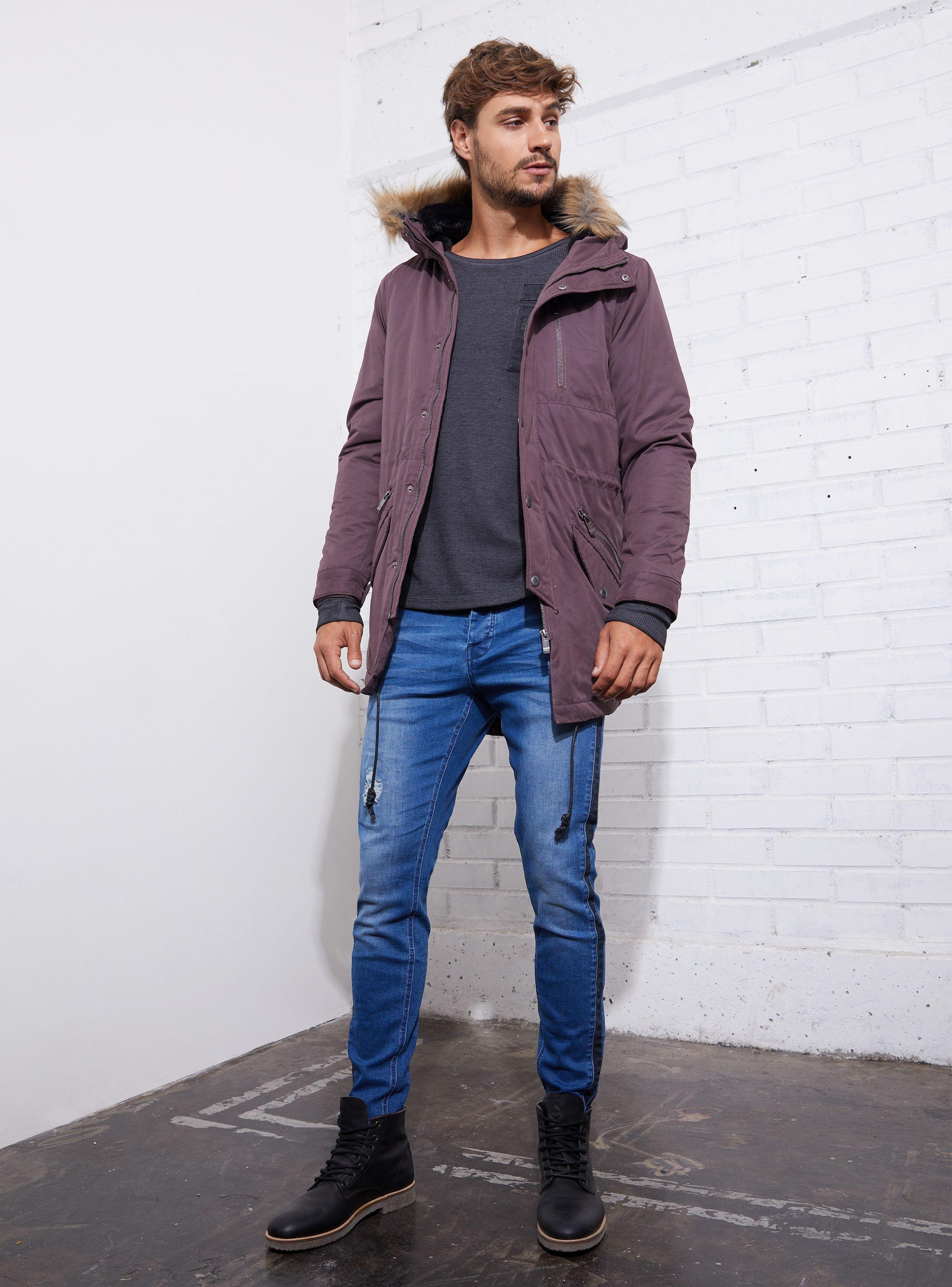 Chaqueta Larga Capucha Felpa y Pelos JJO-3