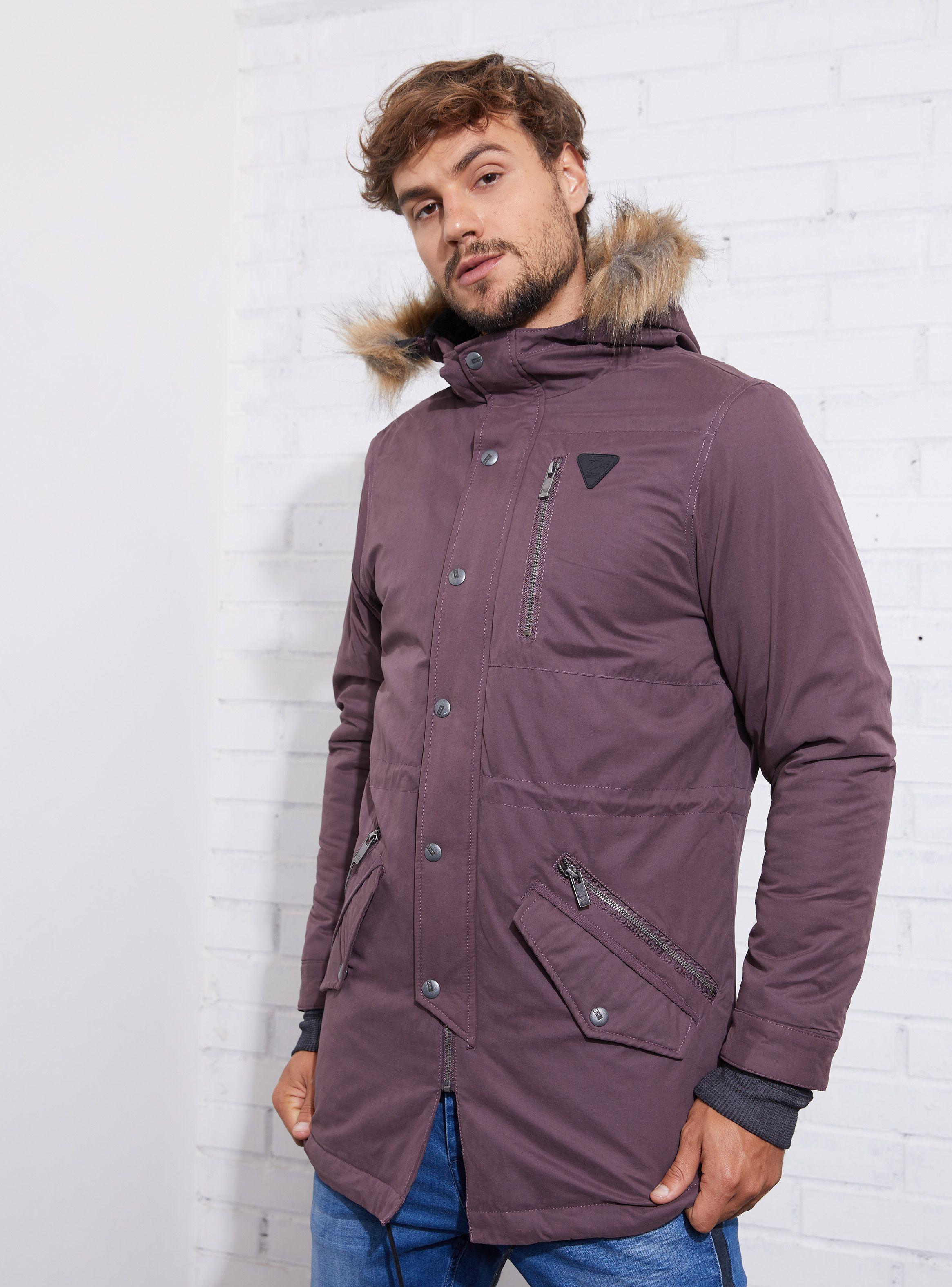 Chaqueta Larga Capucha Felpa y Pelos JJO-0