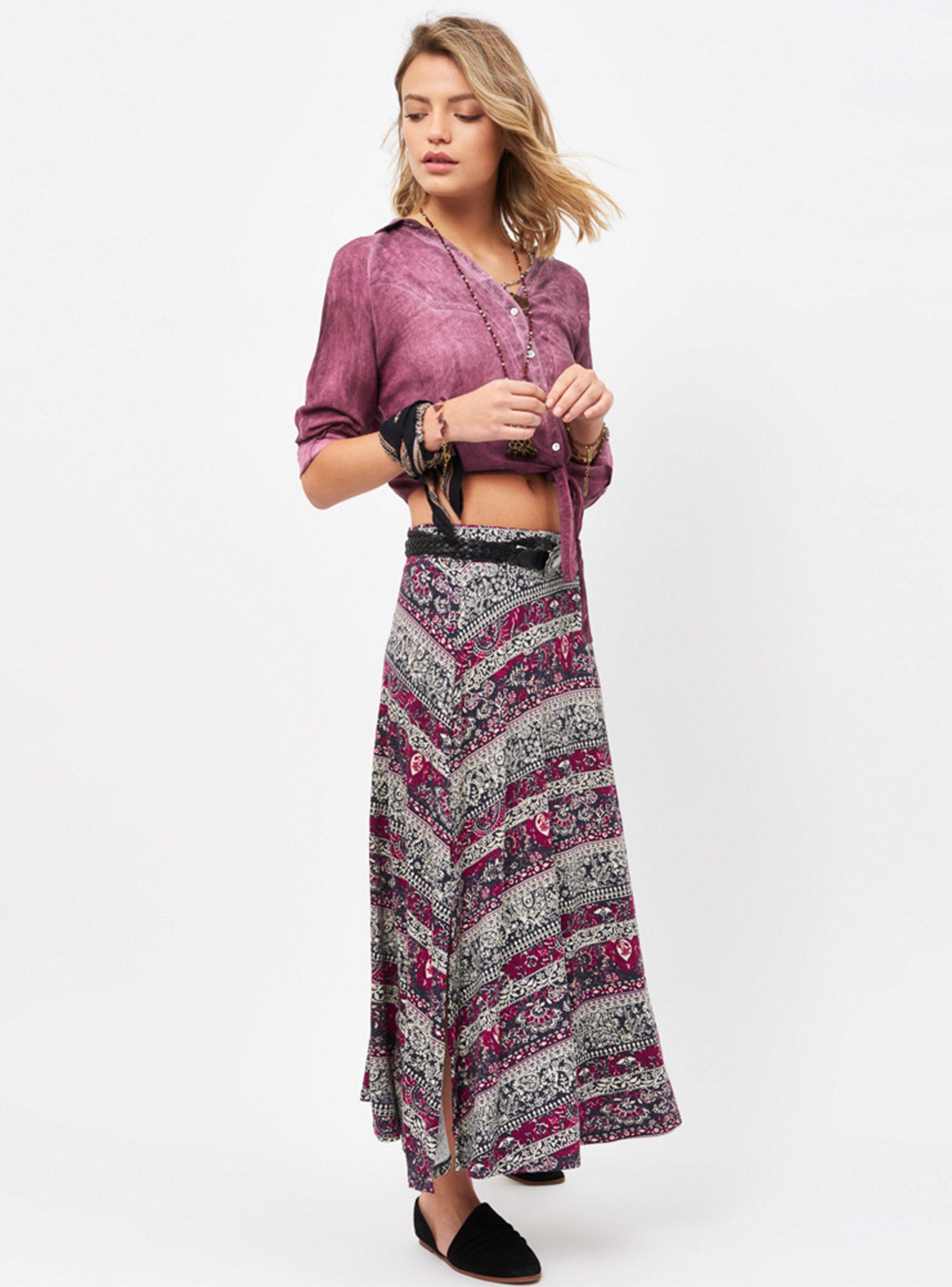 Falda Larga Diseño Floral Umbrale-3