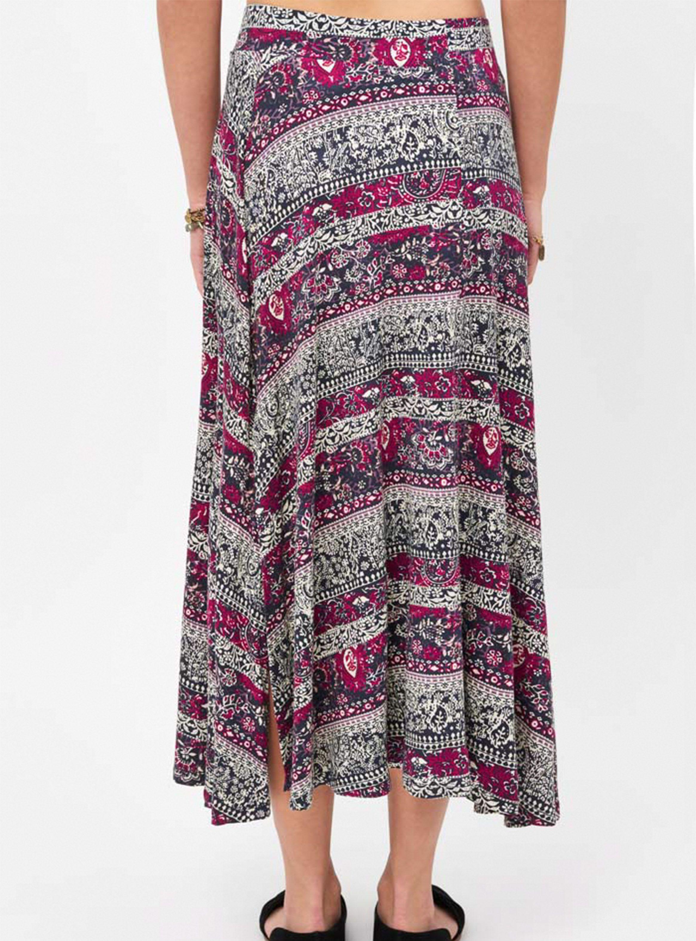 Falda Larga Diseño Floral Umbrale-1