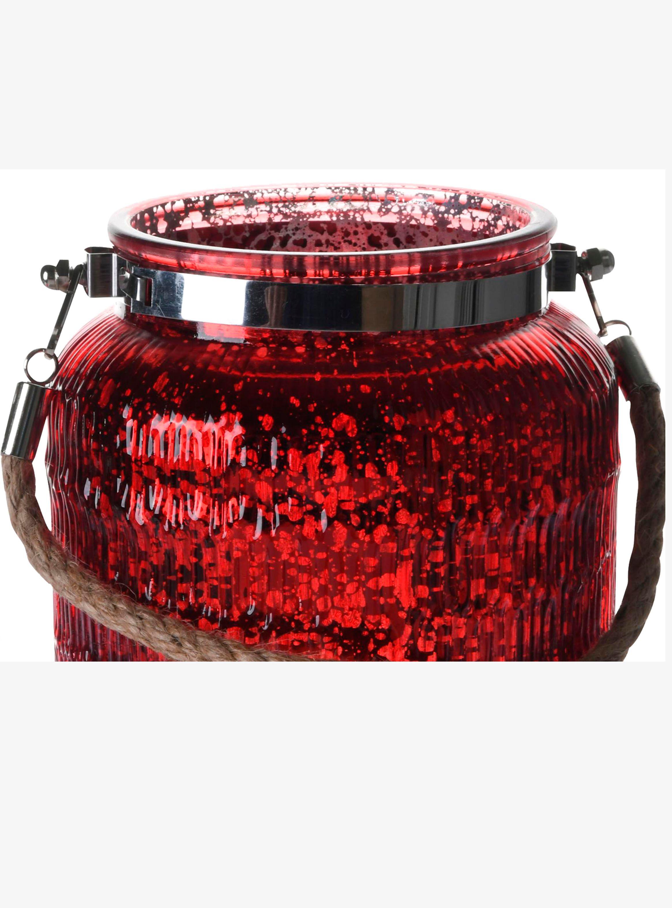 Fanal Decorativo Rojo Mediano-1