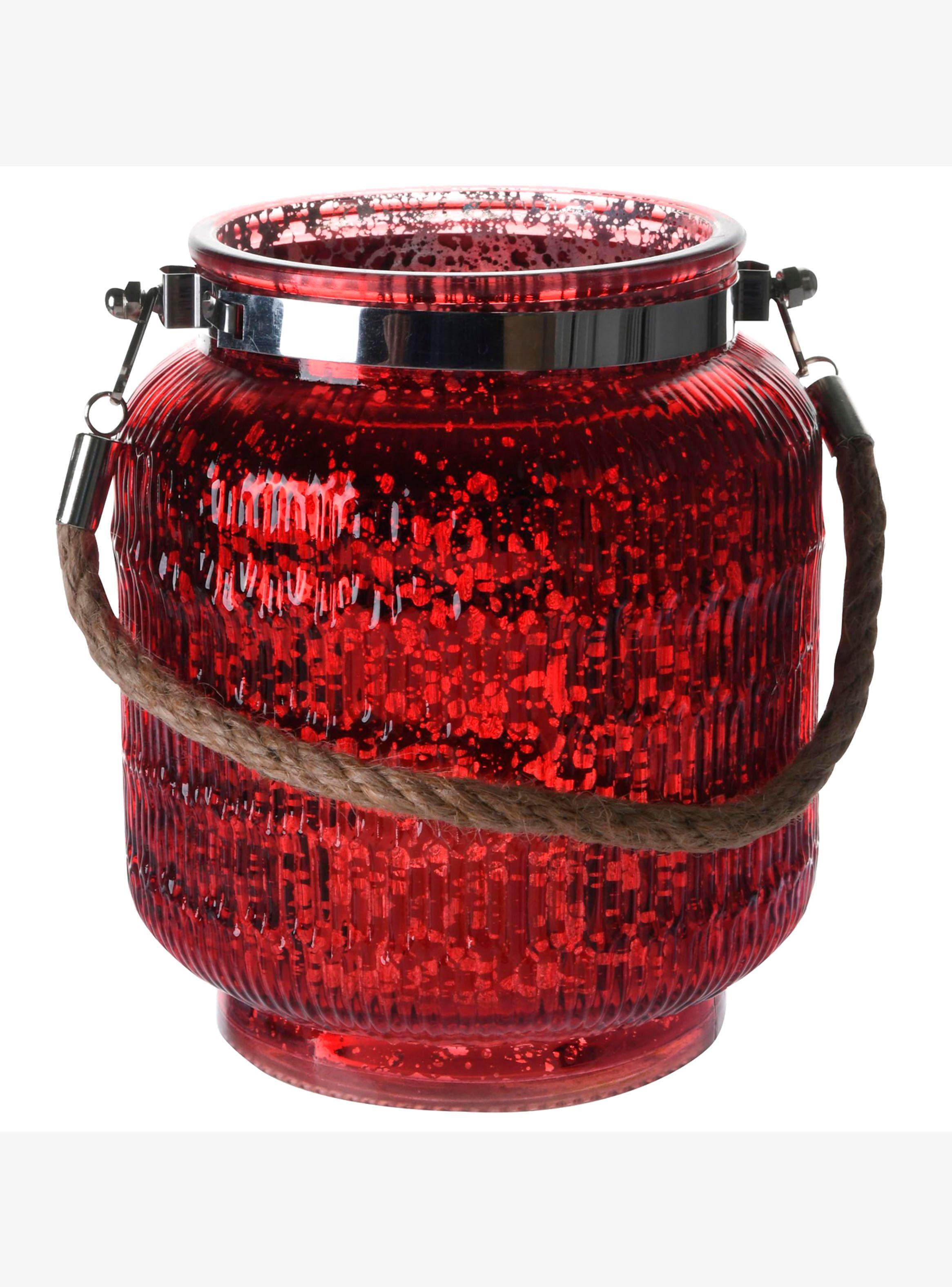 Fanal Decorativo Rojo Mediano-0