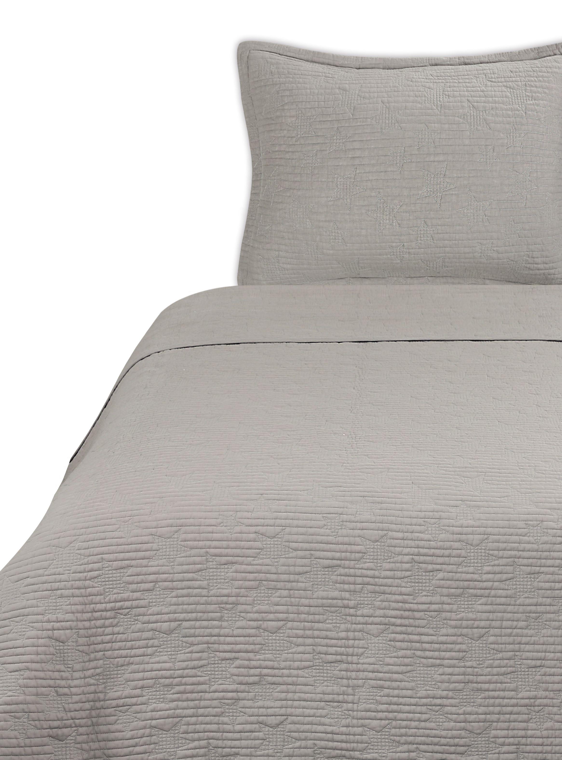 Quilt Infantil Unicolor Estrella 1.5 Plazas-0