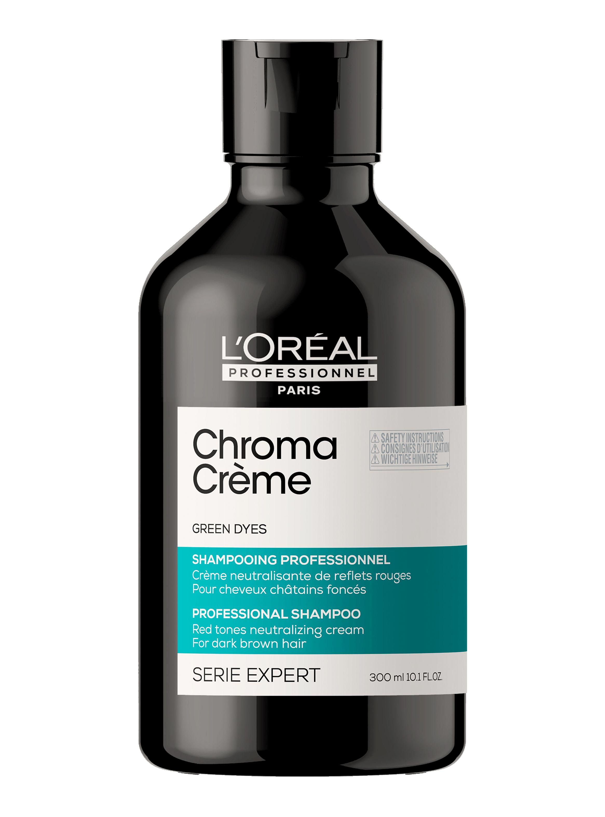Shampoo Matizador Verde Cabello Castaño Oscuro o Negro Chroma Crème 300 ml-0