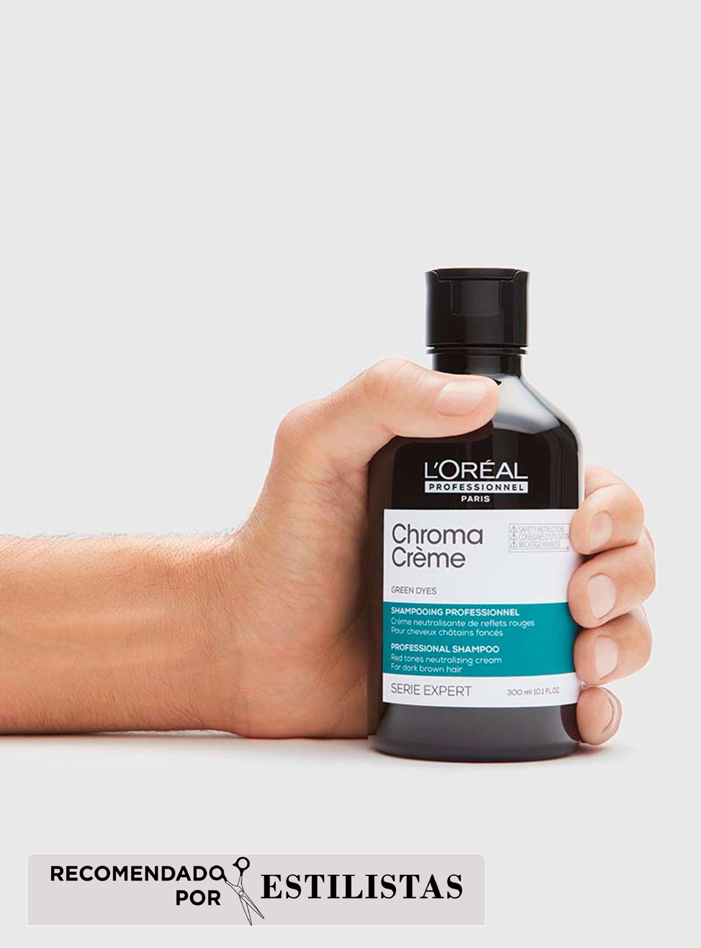 Shampoo Matizador Verde Cabello Castaño Oscuro o Negro Chroma Crème 300 ml-4