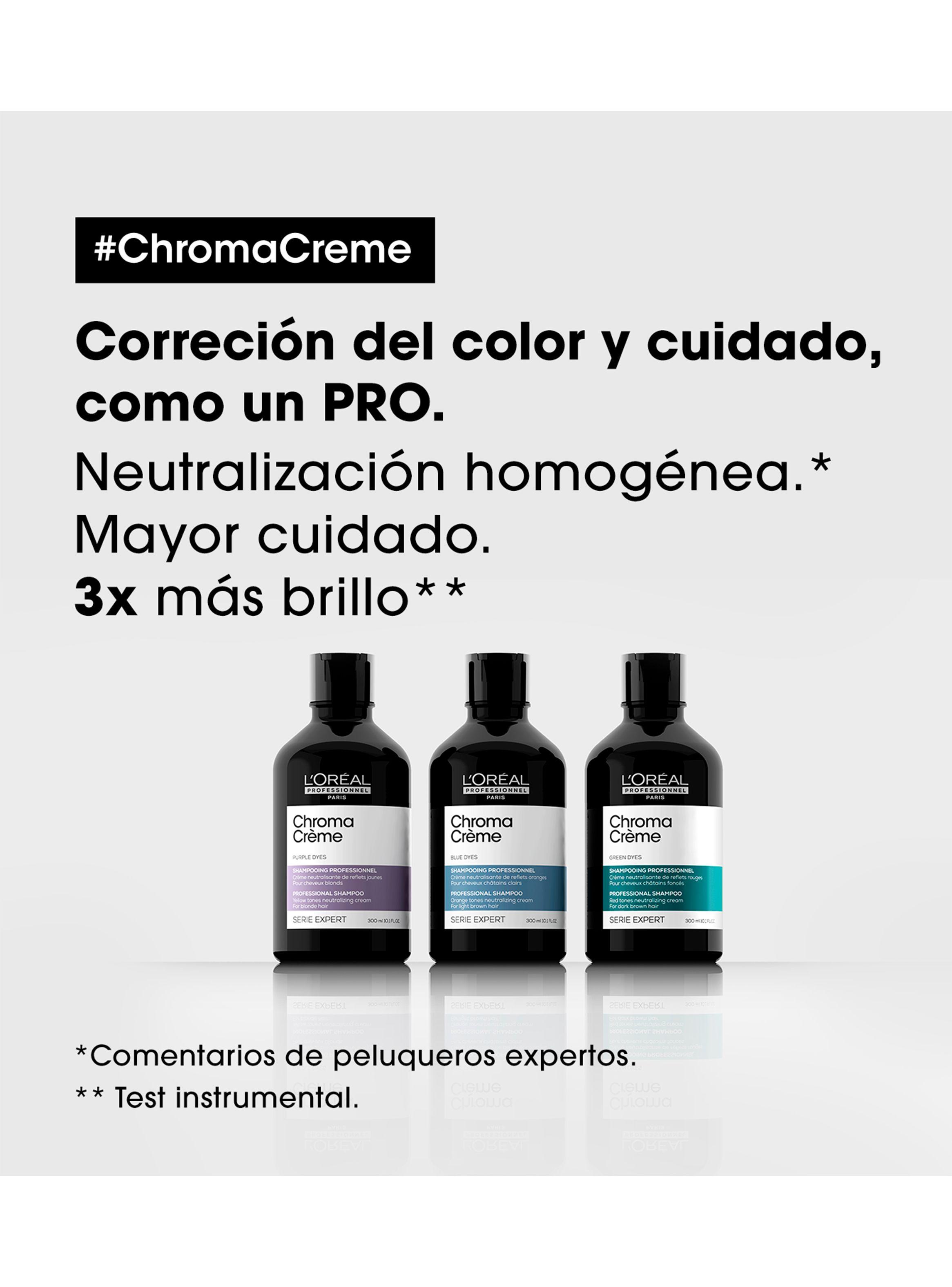 Shampoo Matizador Azul Cabello Castaño Claro o Medio Chroma Crème 300 ml-1
