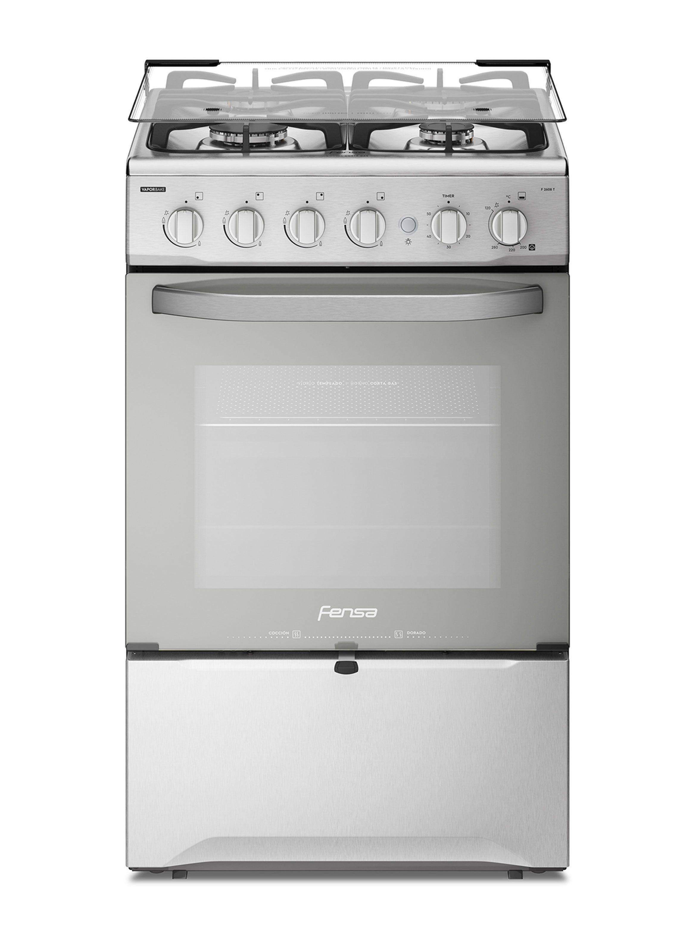 Cocina a Gas 4 Quemadores GL F 2608 T Espejado-0