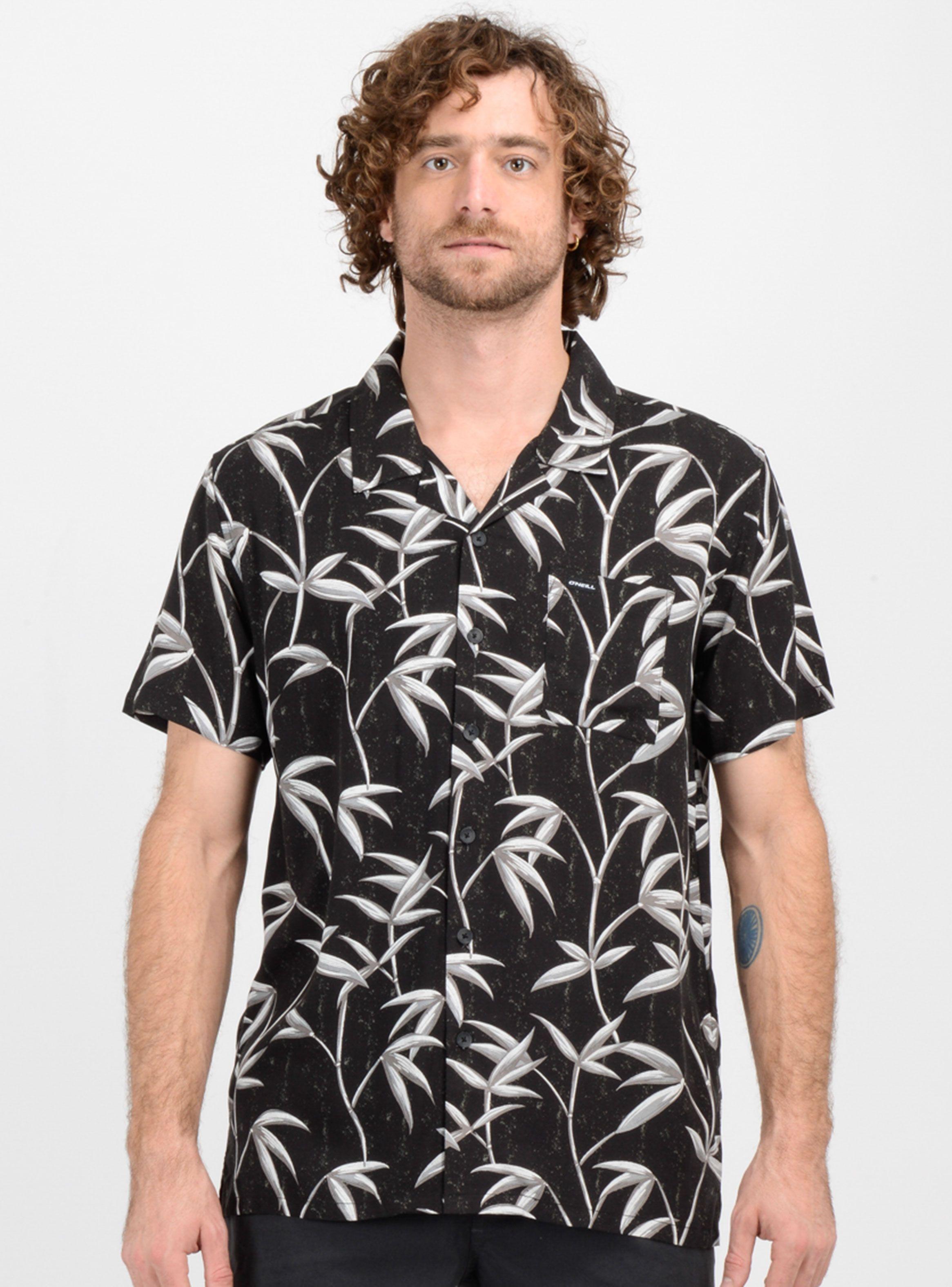 Camisa MC Estampada Hojas Regular Fit-0