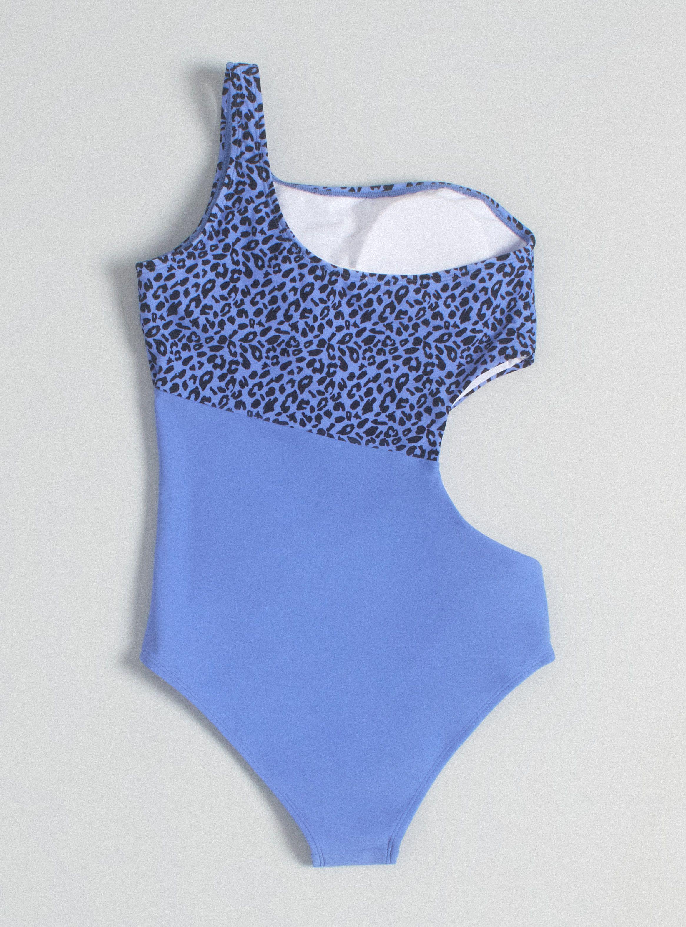 Traje de Baño con Cut Out y Estampado Arriba-3