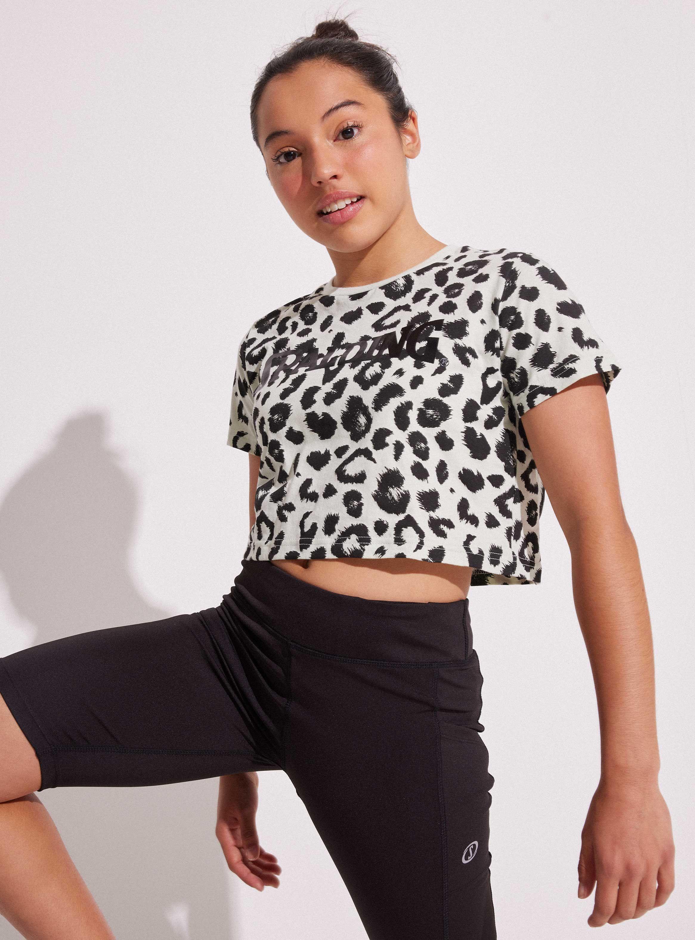 Polera Crop con Estampado Animal Print-0