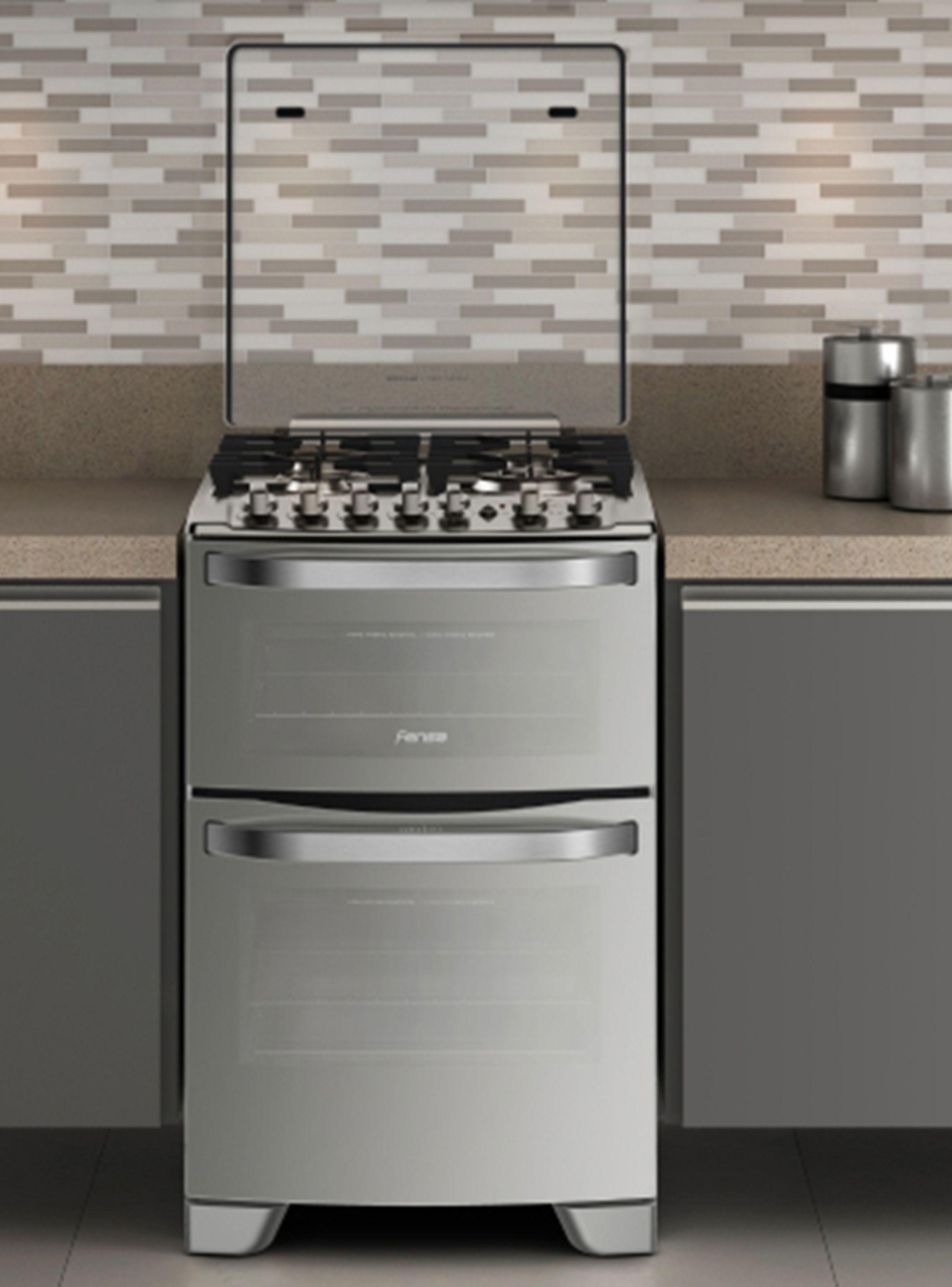 Cocina a Gas 4 Quemadores 56 DXT Color Espejado-4