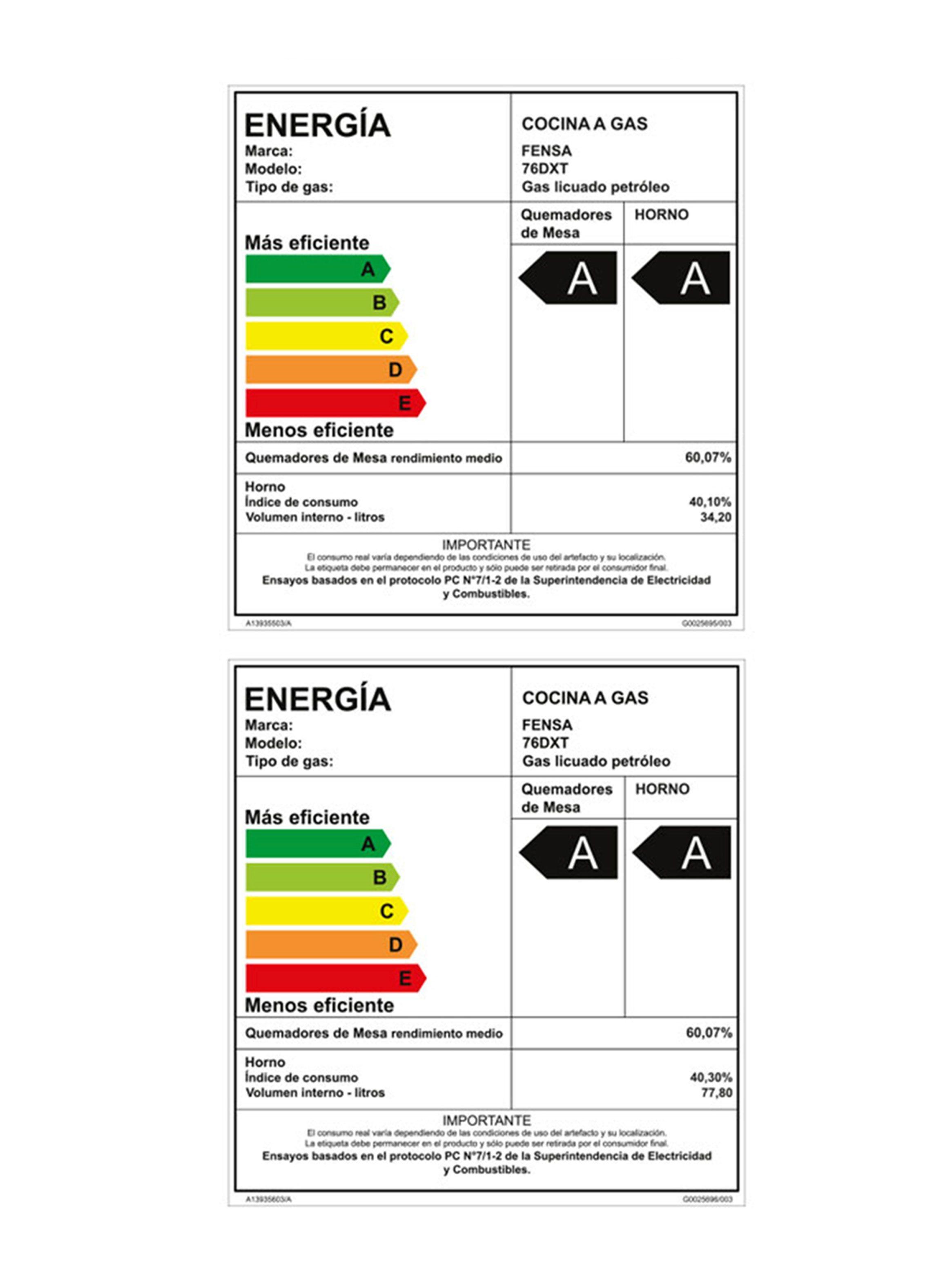 Cocina a Gas 5 Quemadores 76 DXT Color Espejado-6