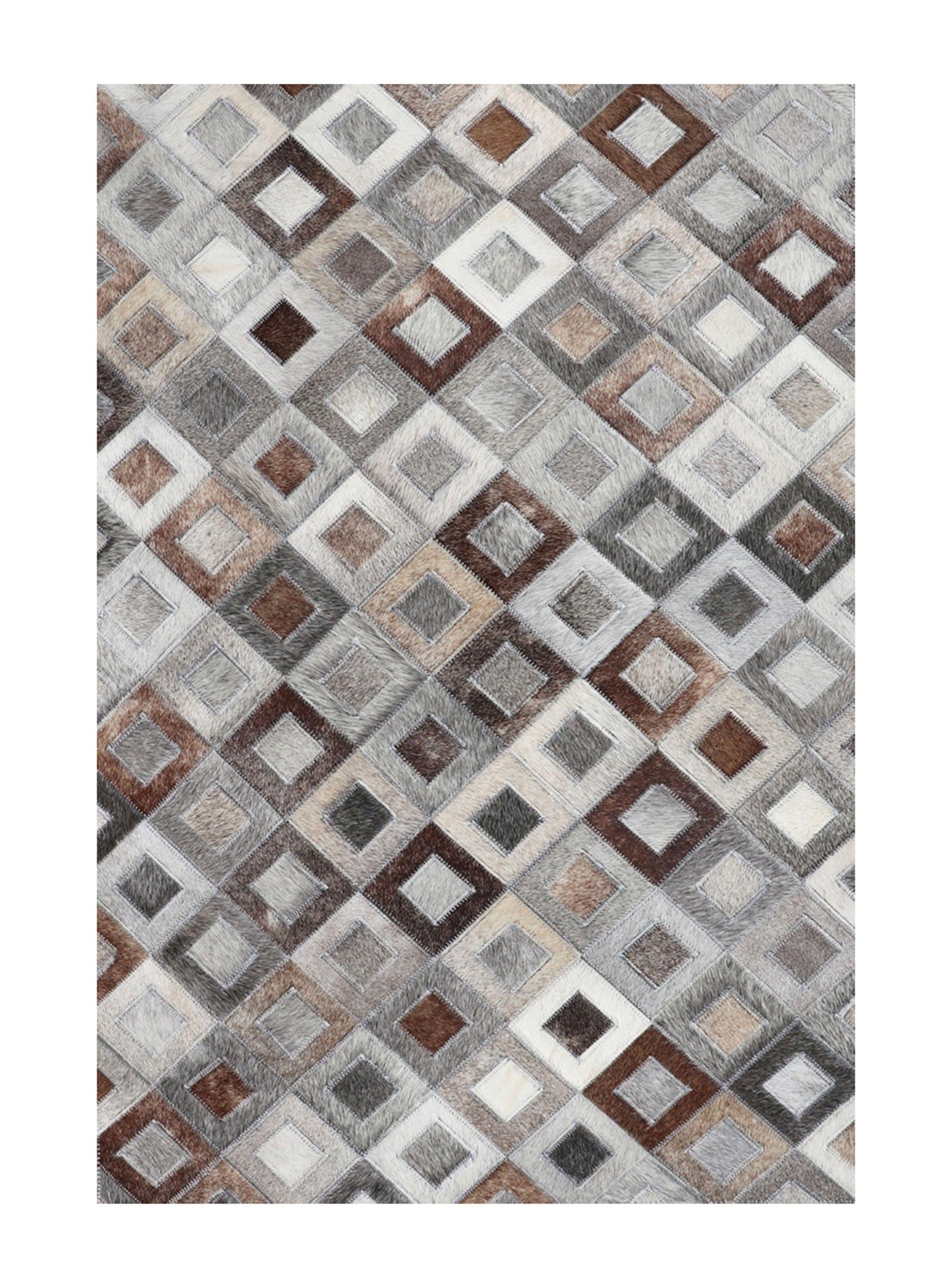 Alfombra 140x200 cm Cuero Patch Rústico-0