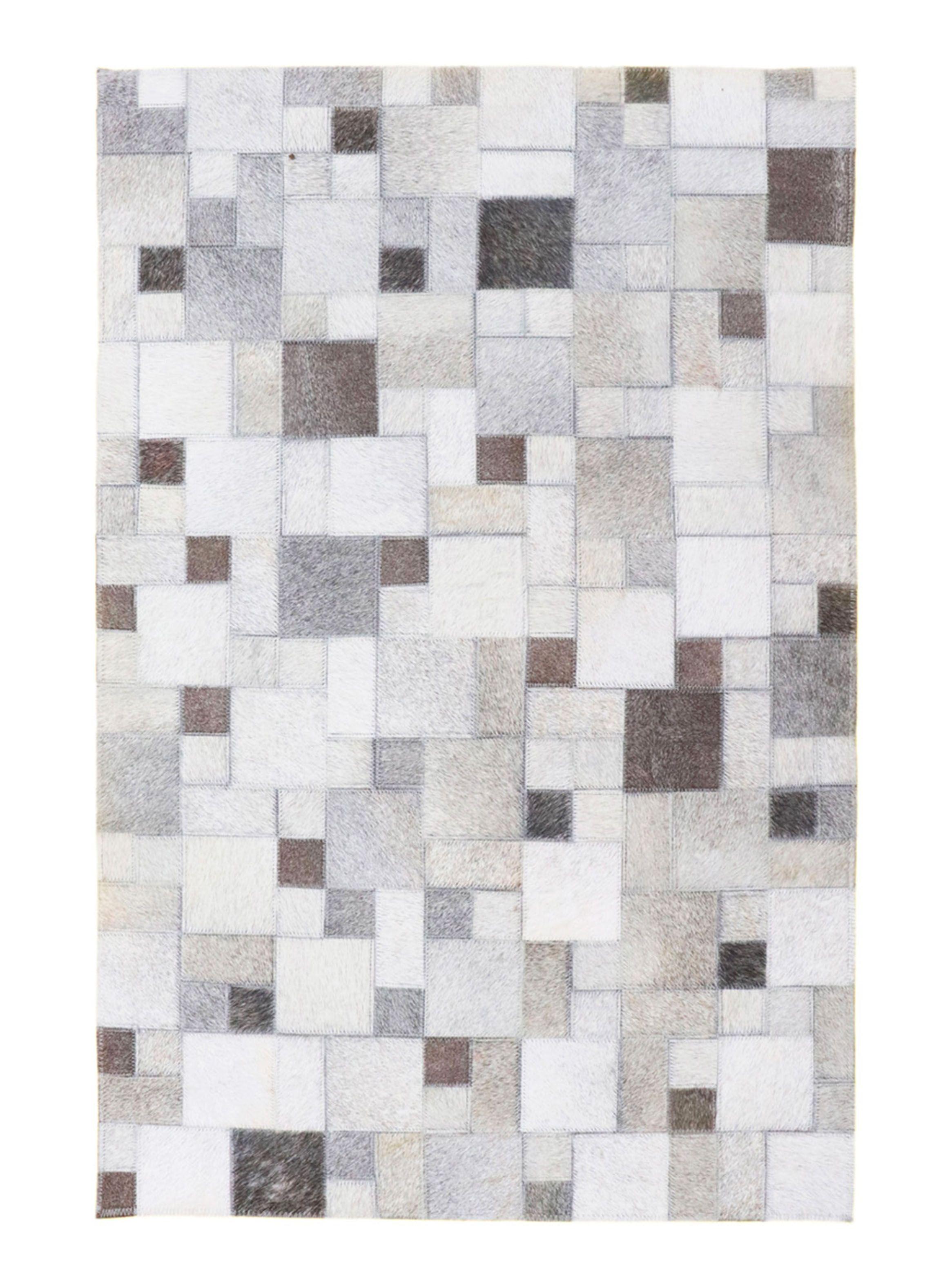 Alfombra Cuero Patch 160x230 cm Rústico Natural-0