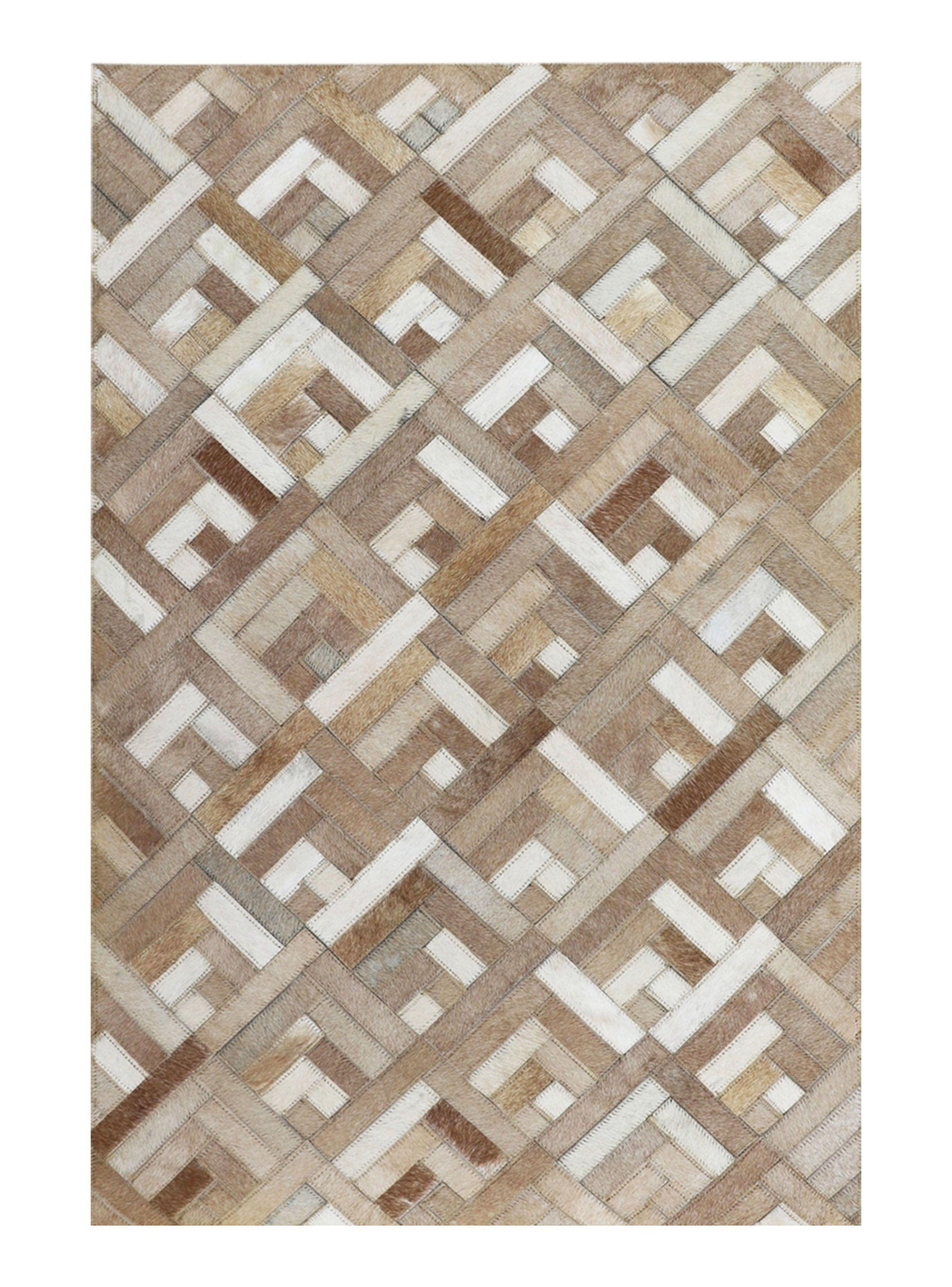 Alfombra Cuero Patch 160x230 cm Natural-0