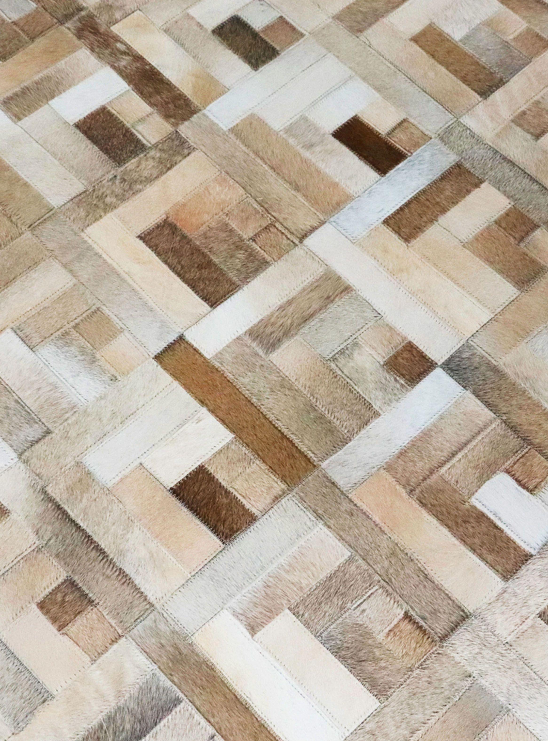 Alfombra Cuero Patch 160x230 cm Natural-1