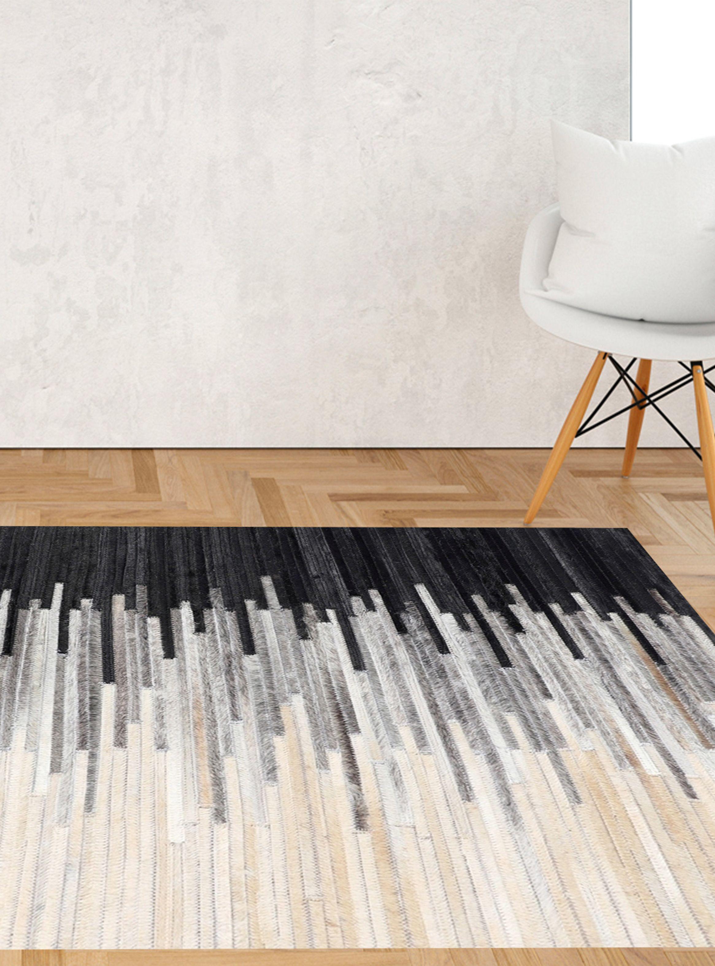 Alfombra 190x290 cm Cuero Patch Natural-2
