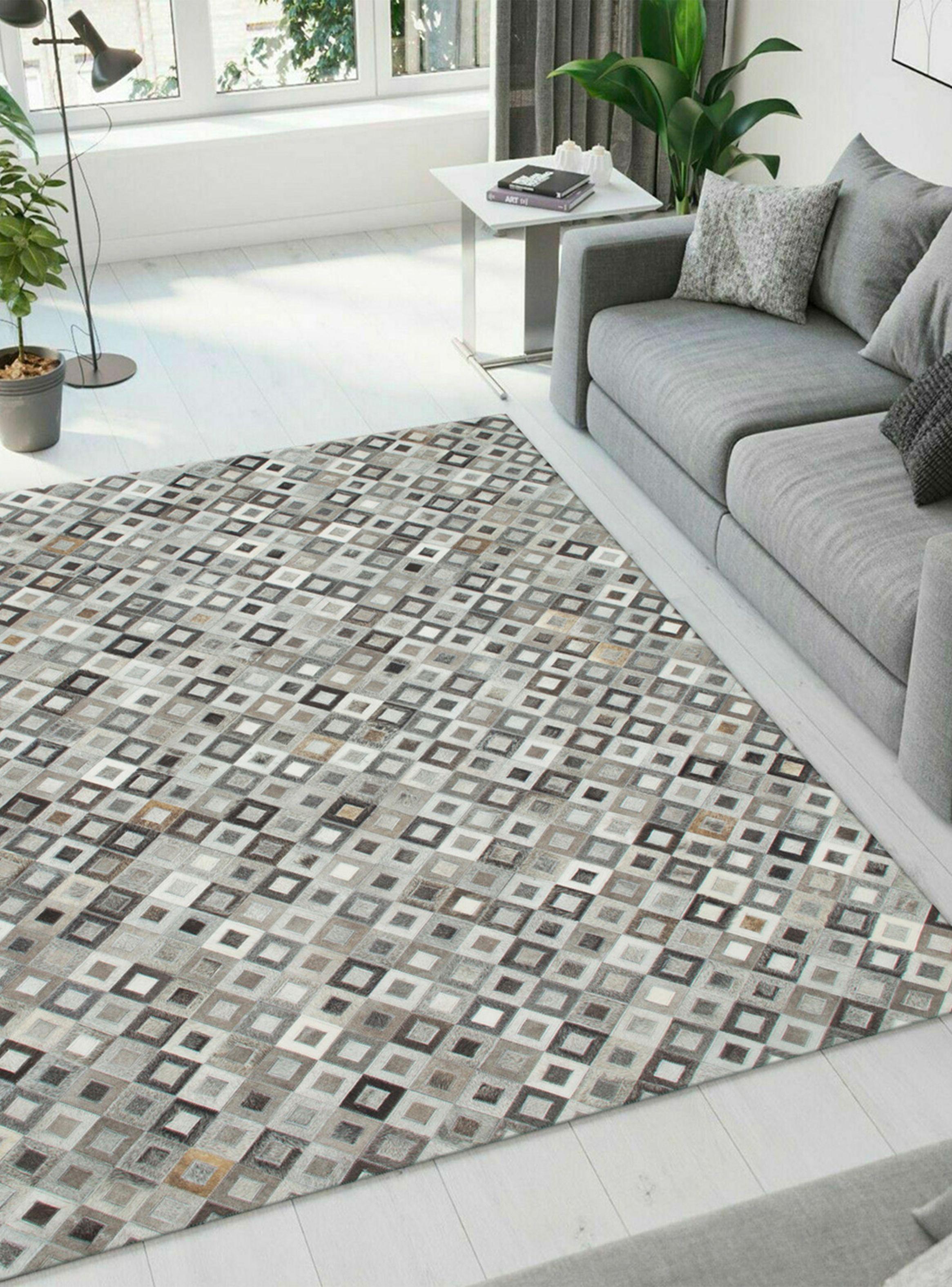 Alfombra Cuero Patch 190x290 cm Natural-2