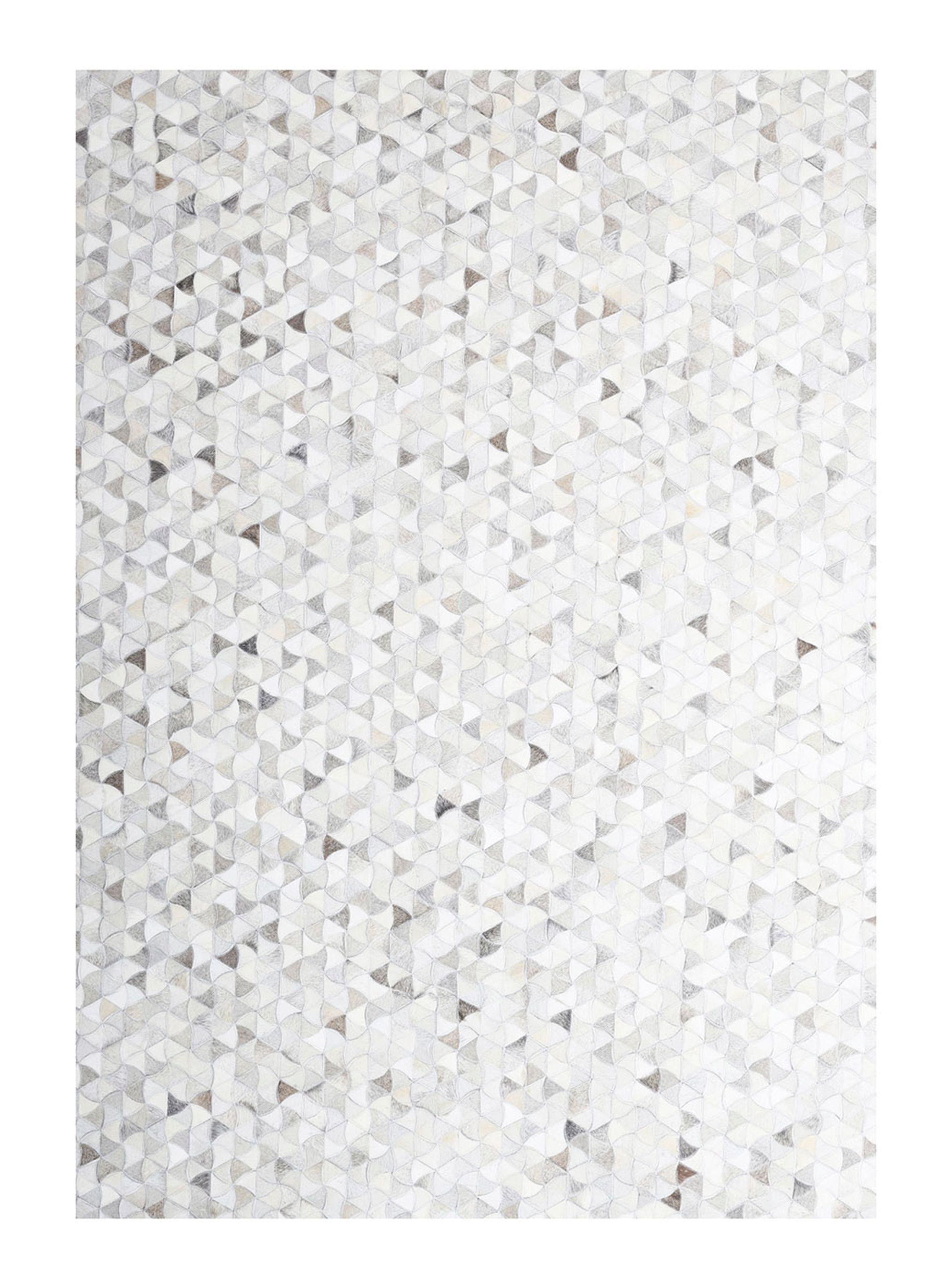 Alfombra Cuero Patch 230x330 cm Gris Rústico-0