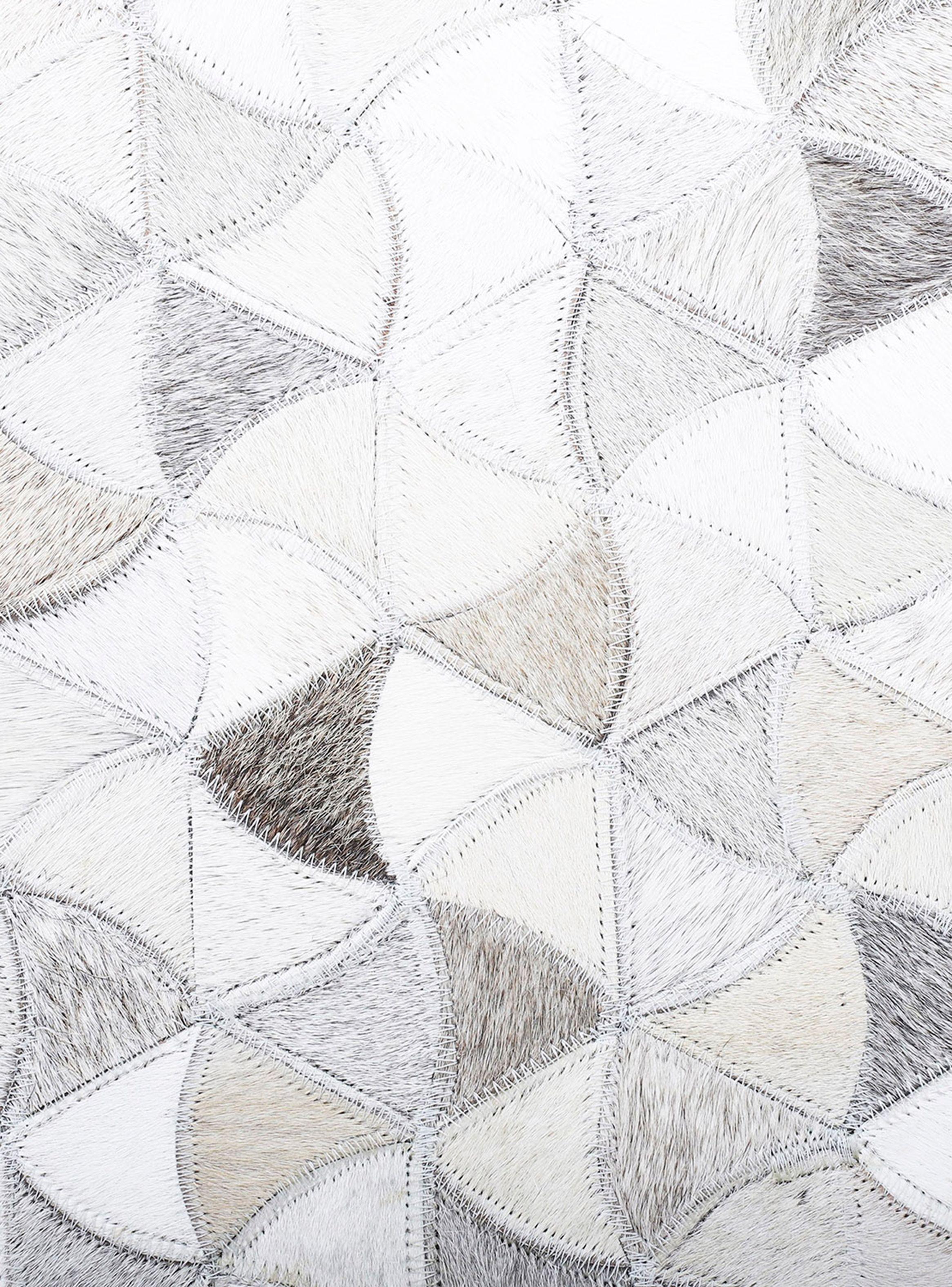 Alfombra Cuero Patch 230x330 cm Gris Rústico-1