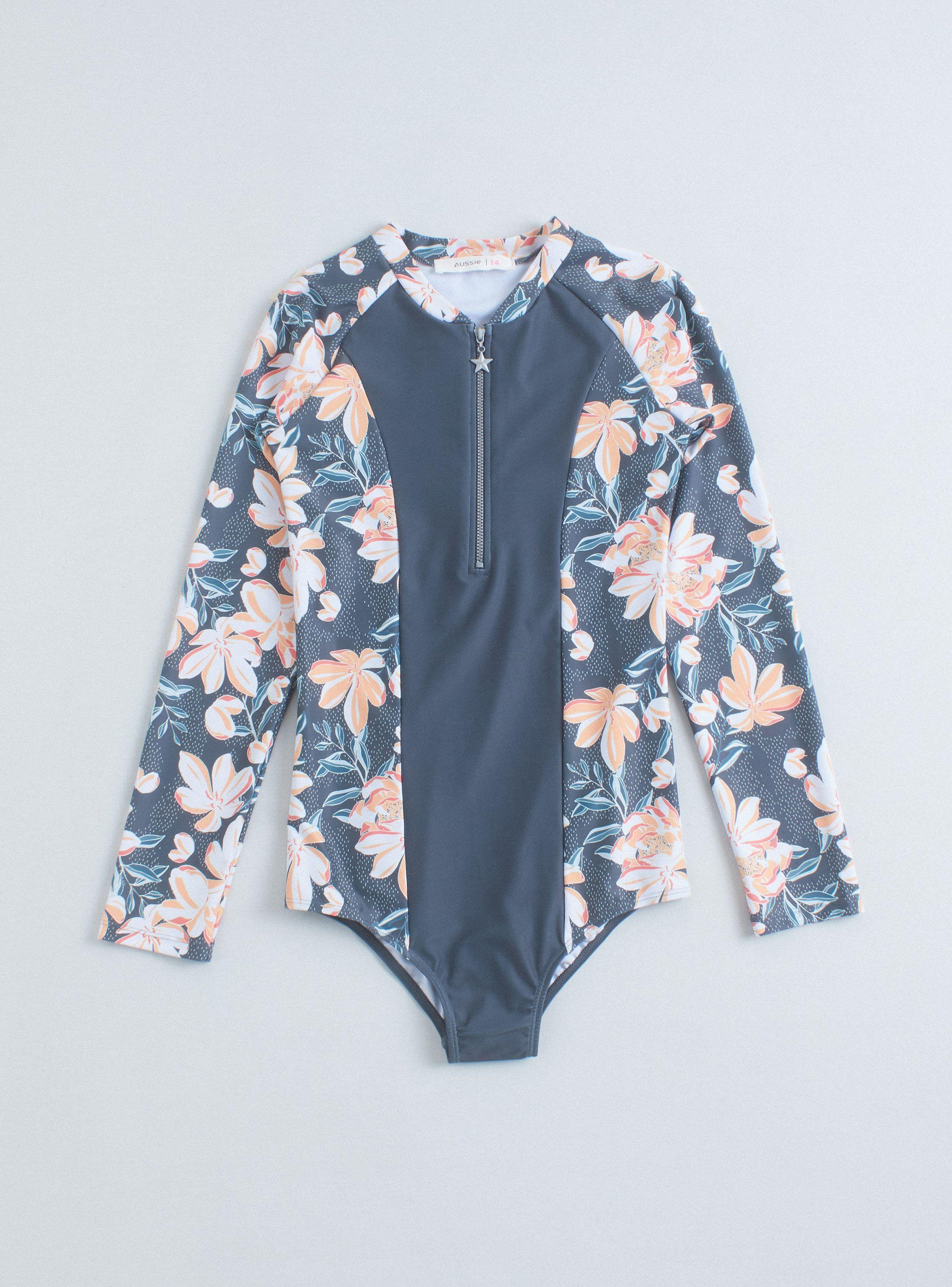 Traje de Baño Estampado con Cierre-0