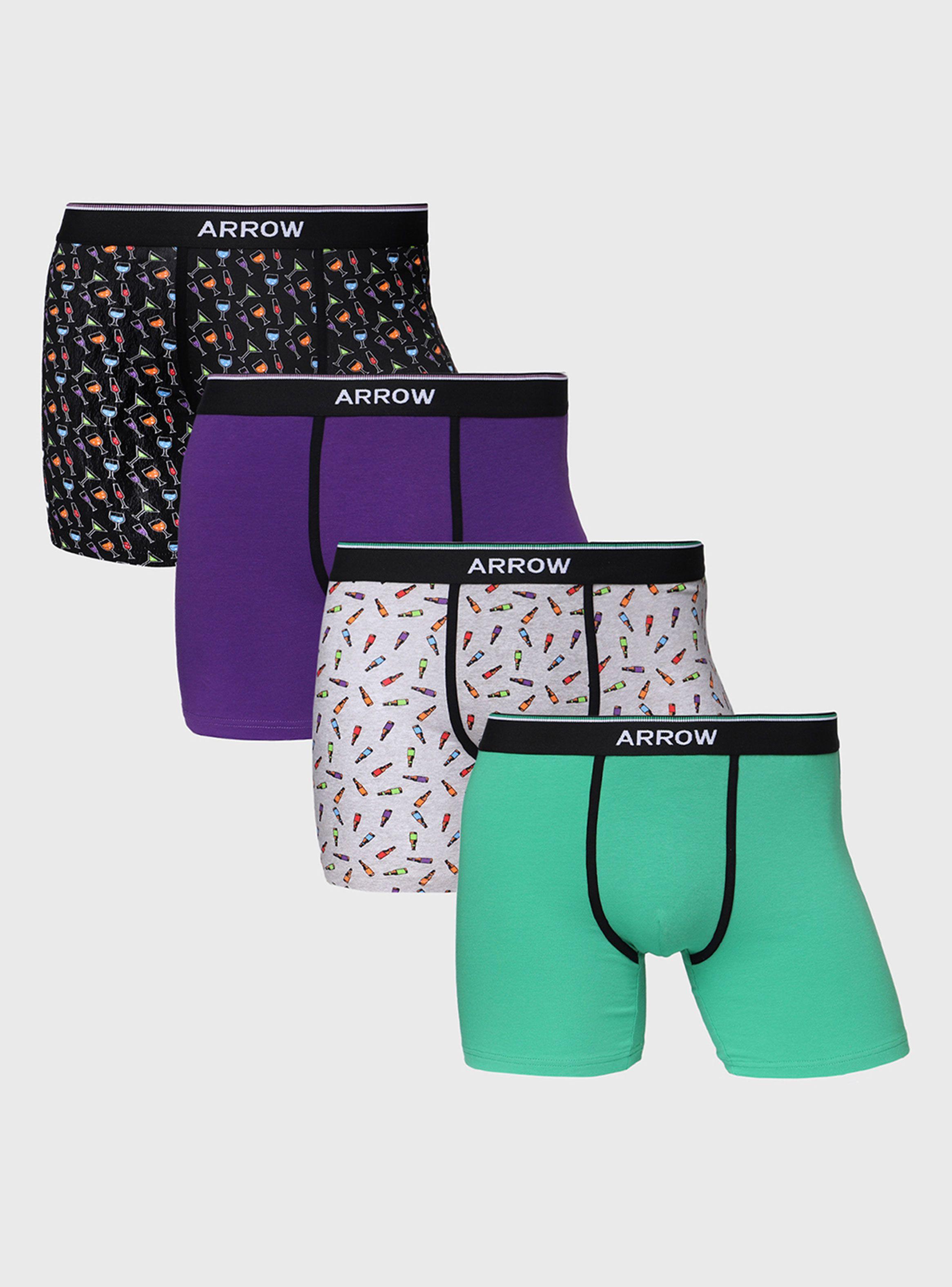 Pack 4 Boxer Regular Diseño Liso de Arrow