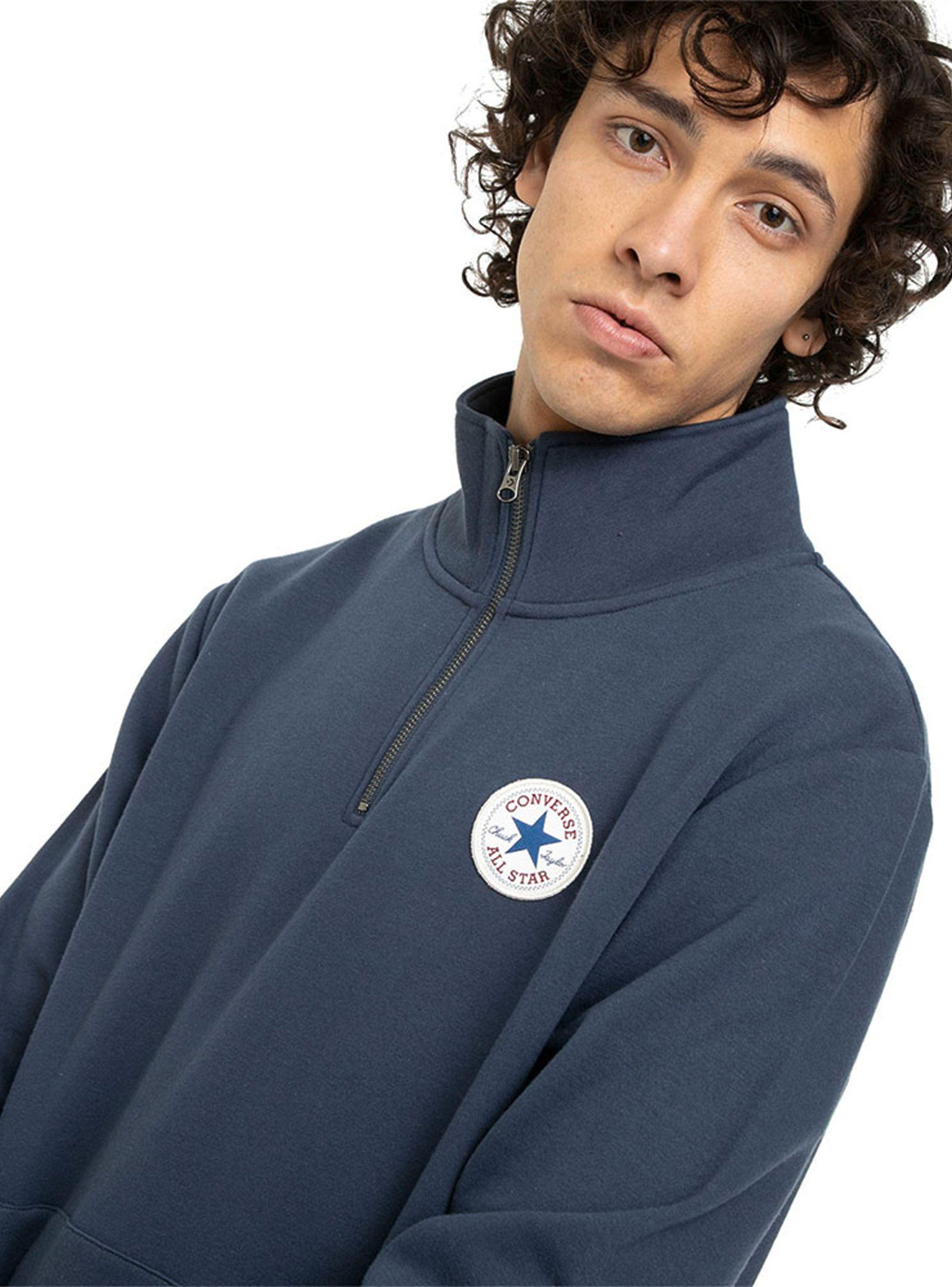 Polerón Azul Basic Half Zip-2