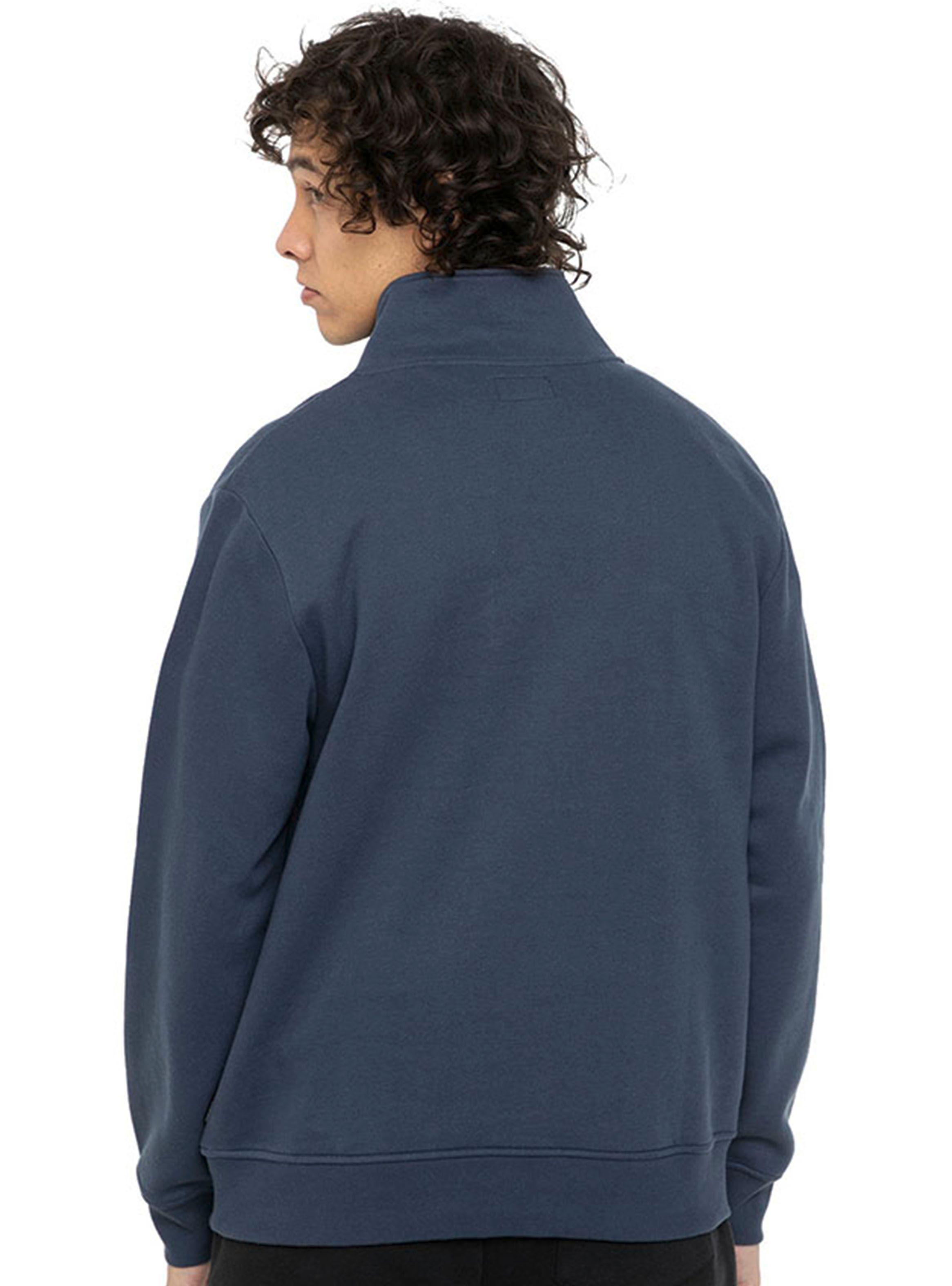 Polerón Azul Basic Half Zip-1