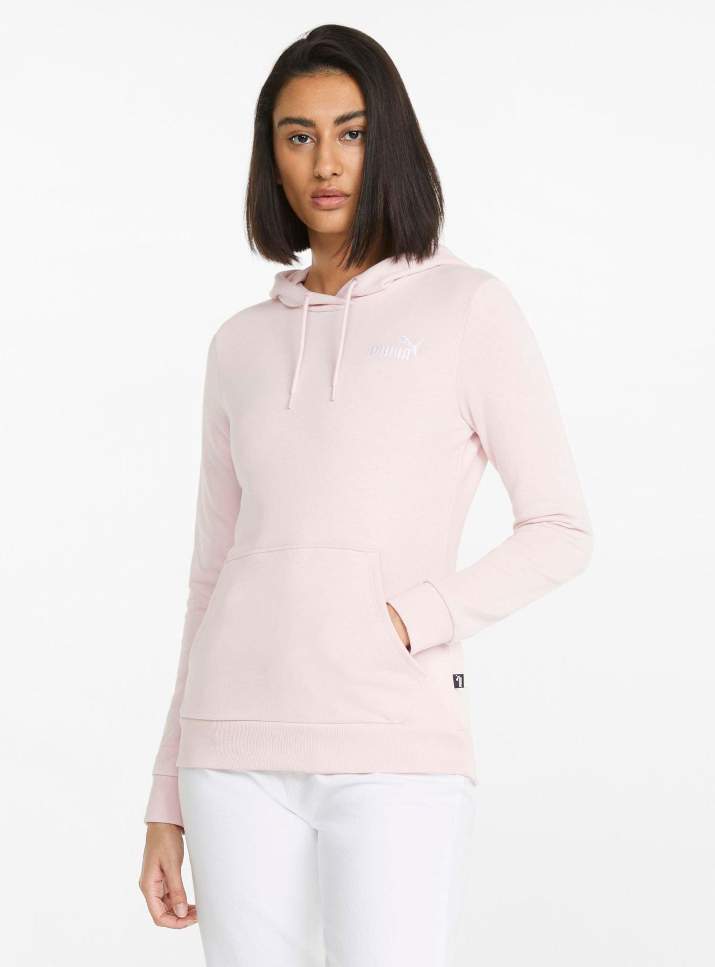 Polerón Ess+ Embroidery Hoodie Tr Rosado Mujer-0