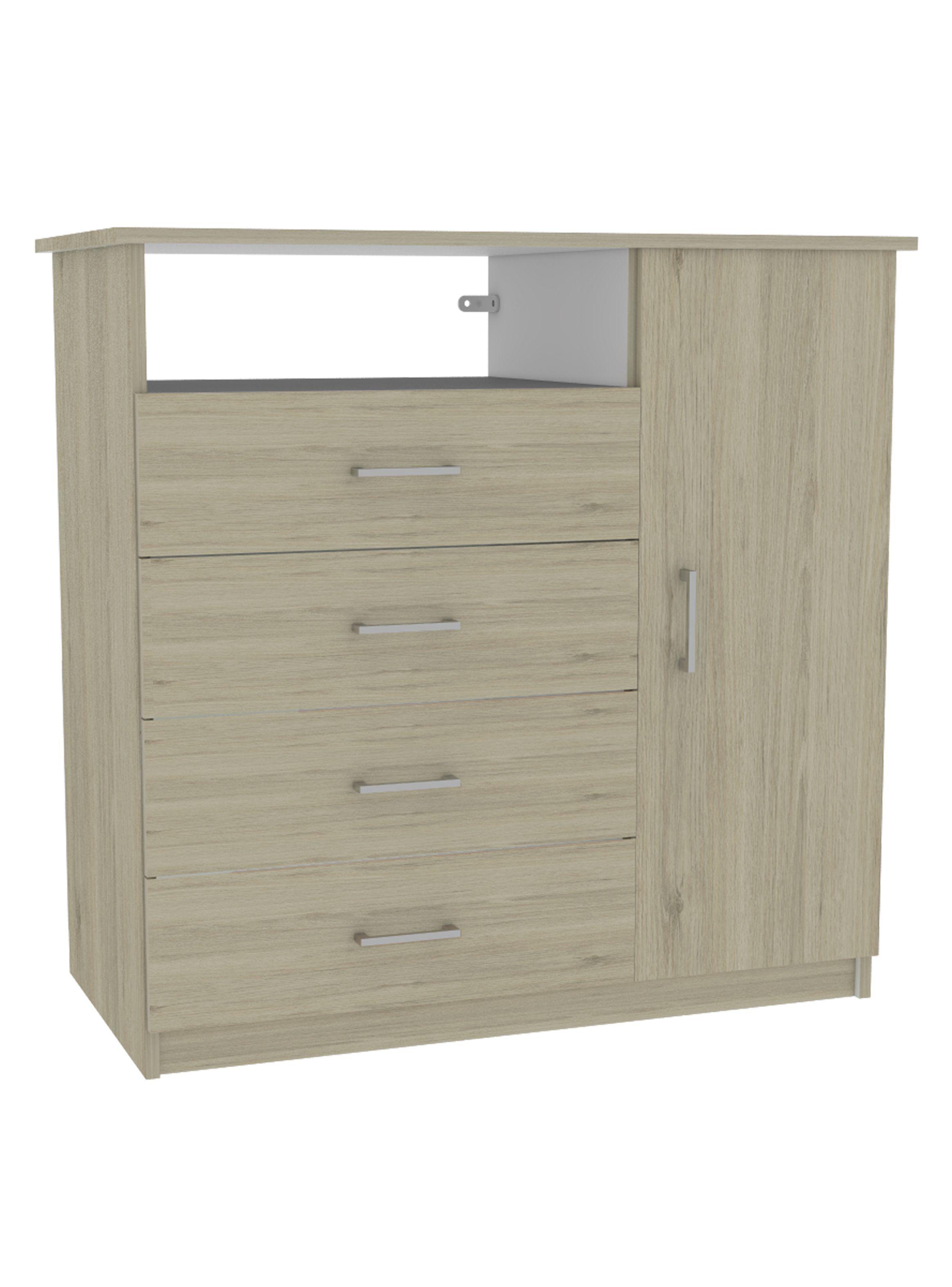 Tocador + Espejo + Cómoda Perla-2