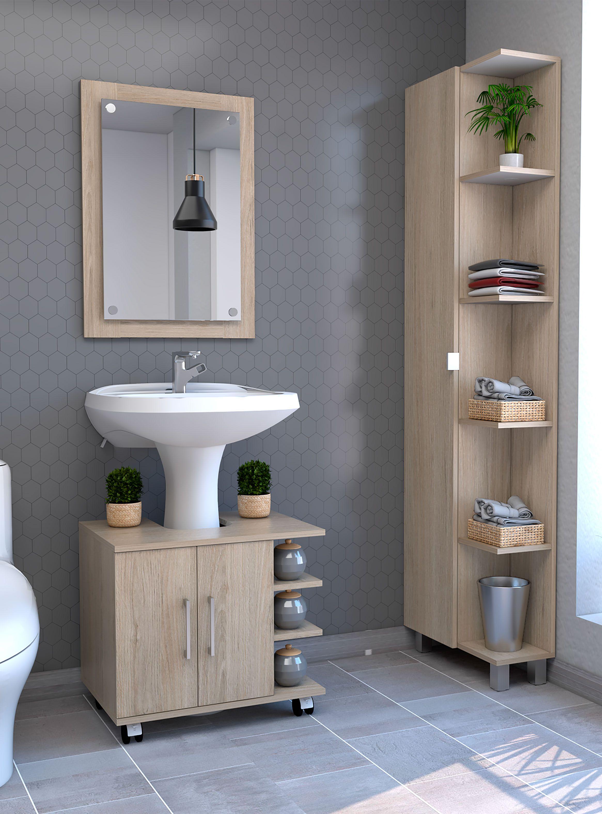Espejo + Optimizador Lavamanos + Mueble Bath 300-4