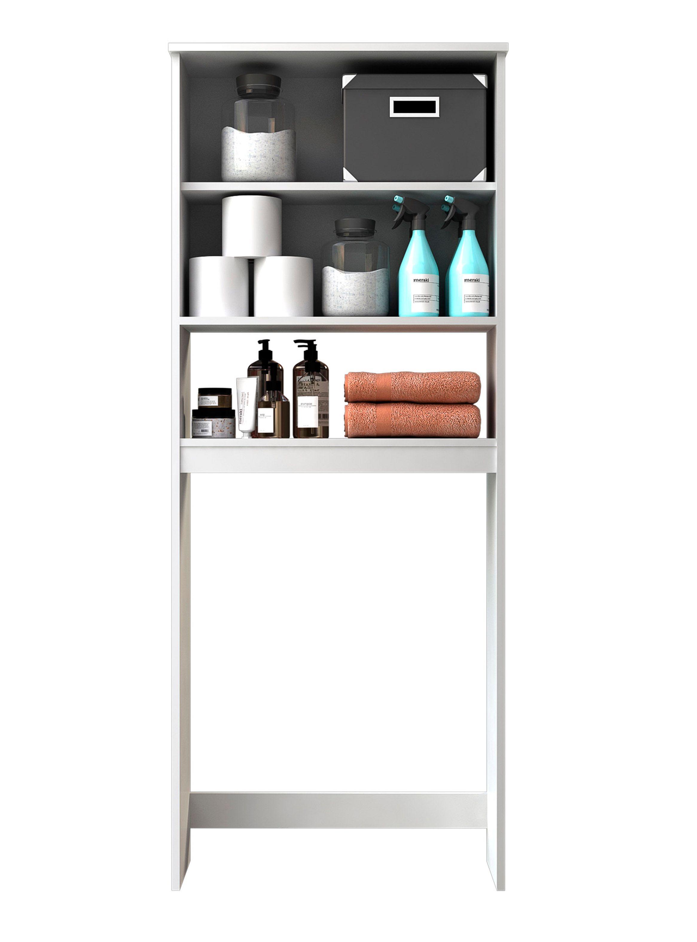 Pack 2 Estante Baño 2 Puertas Blanco-3