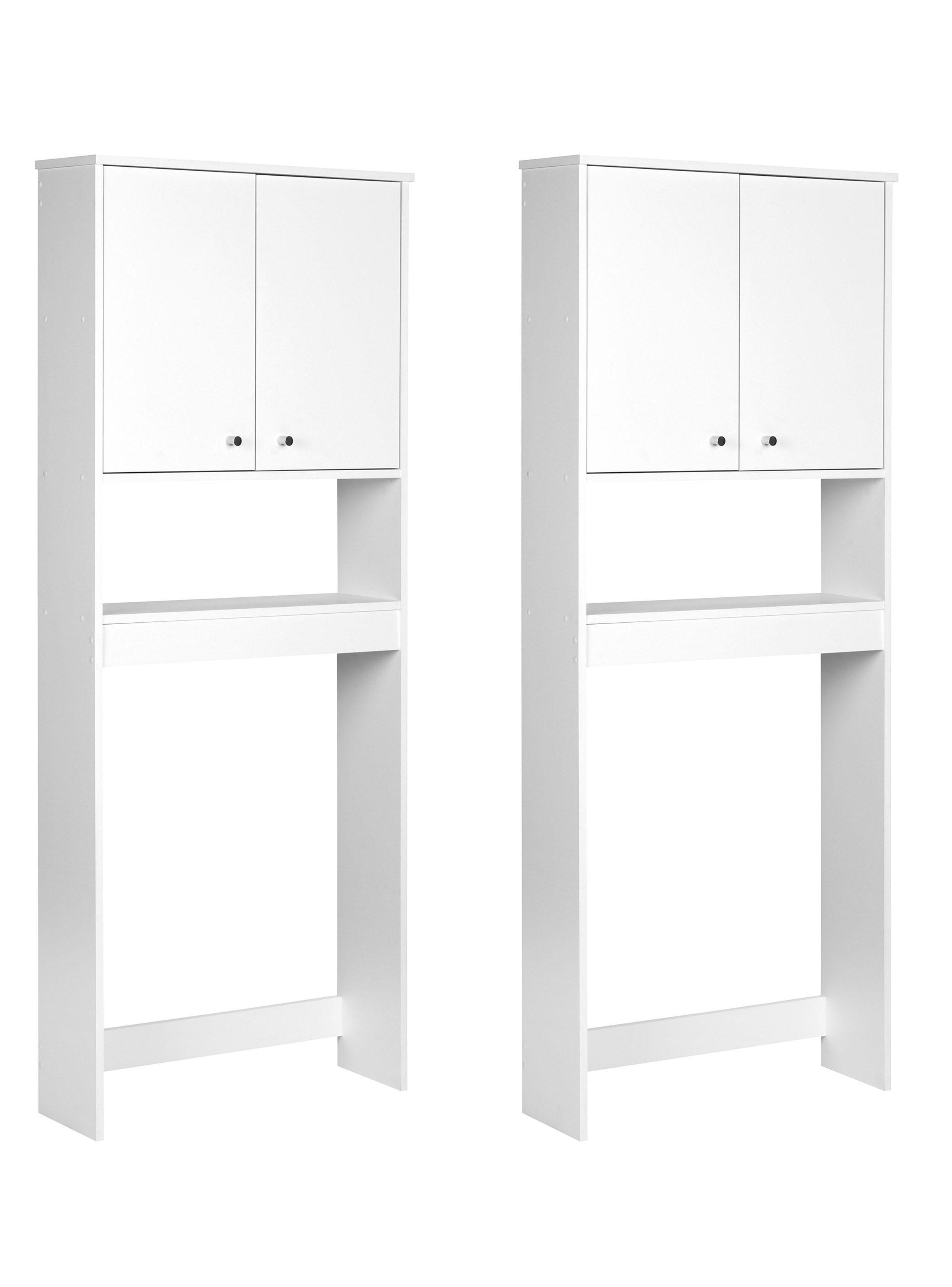 Pack 2 Estante Baño 2 Puertas Blanco-2