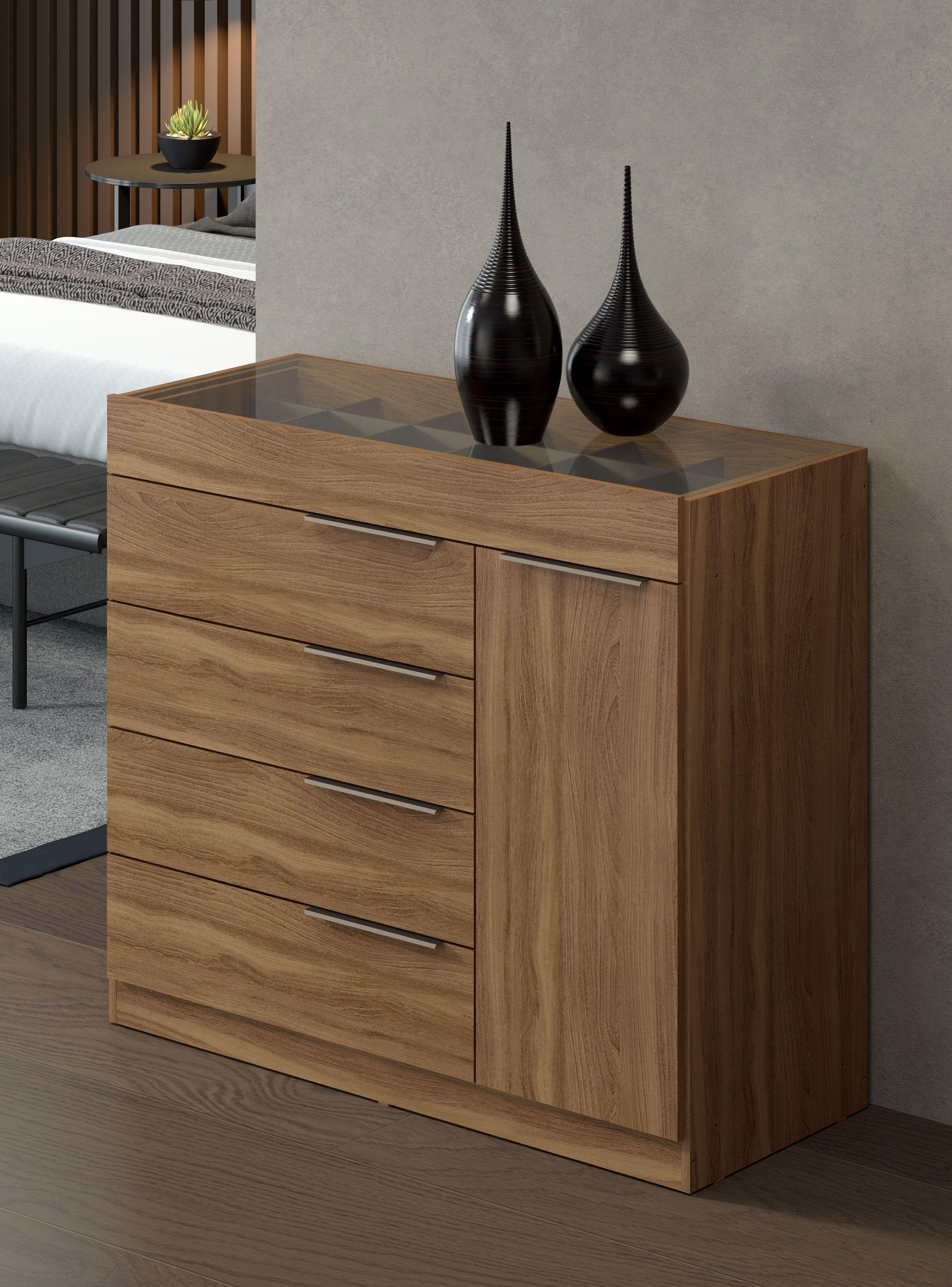 Cómoda Lume Porta Joga 4 Cajones 1 Puerta-2