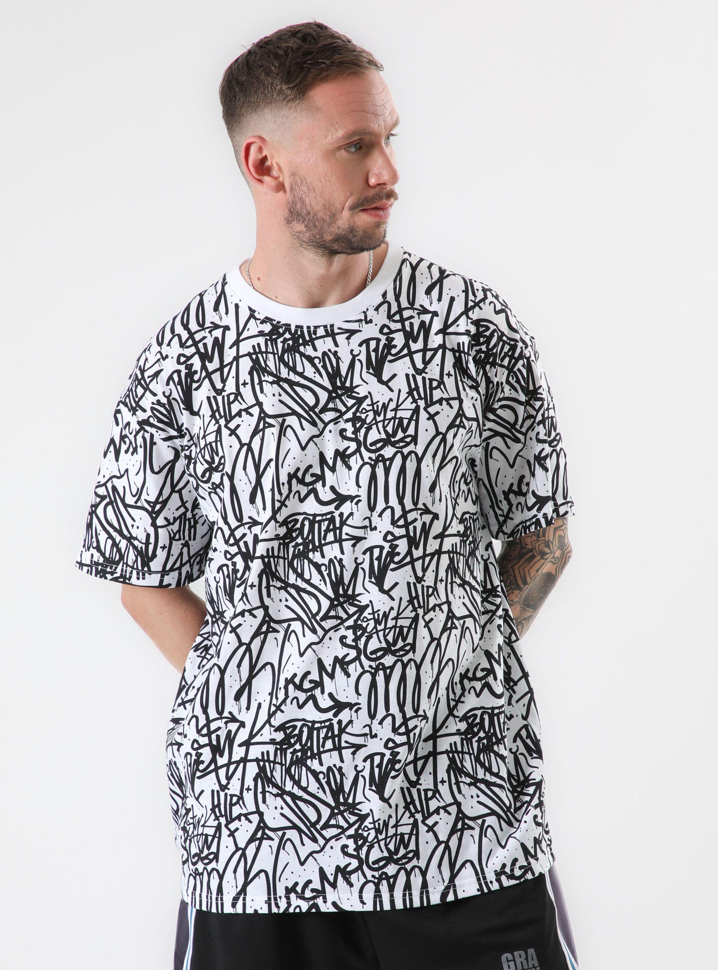 Polera MC Oversize Full Print Graffiti-0