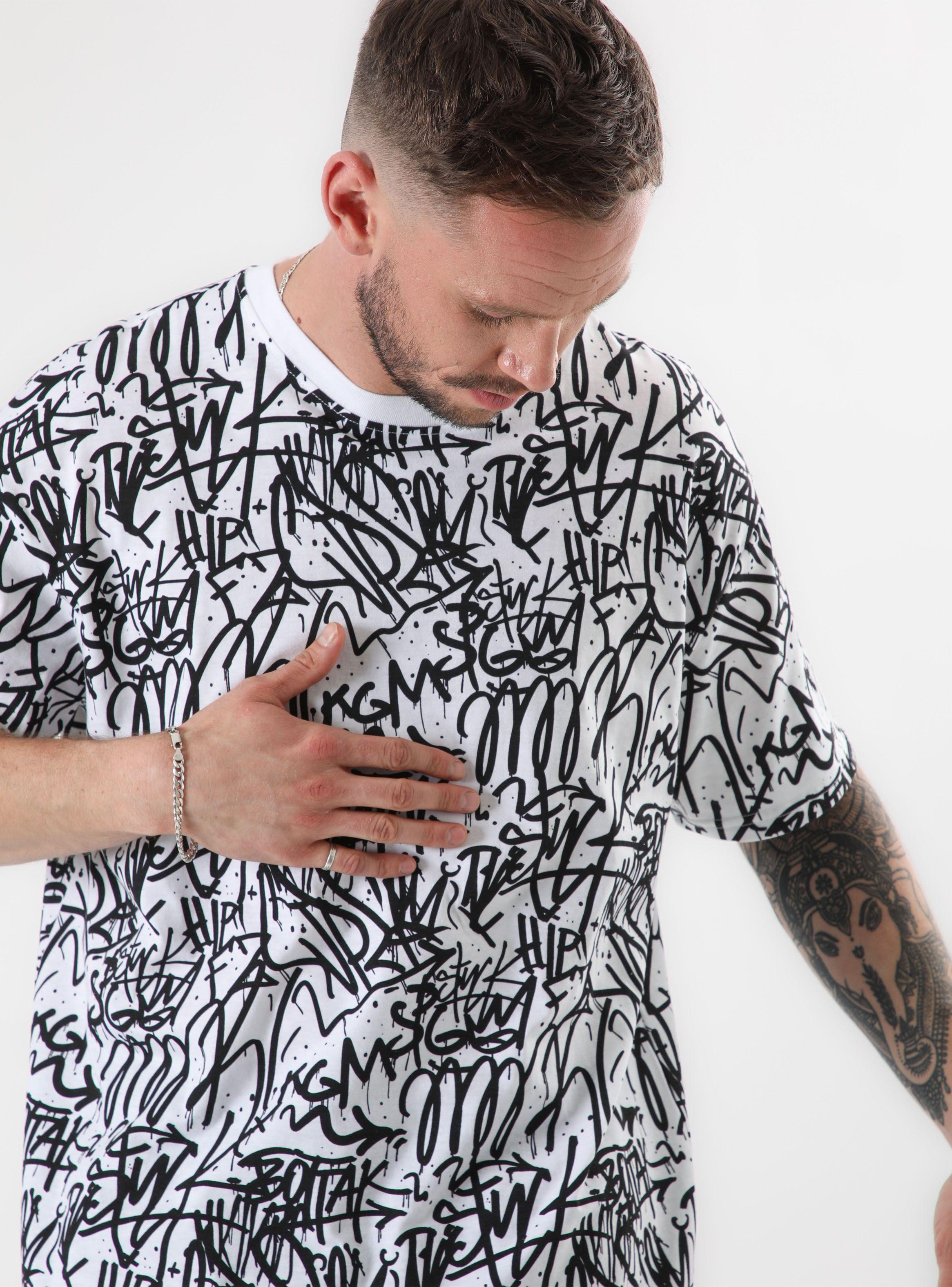 Polera MC Oversize Full Print Graffiti-2