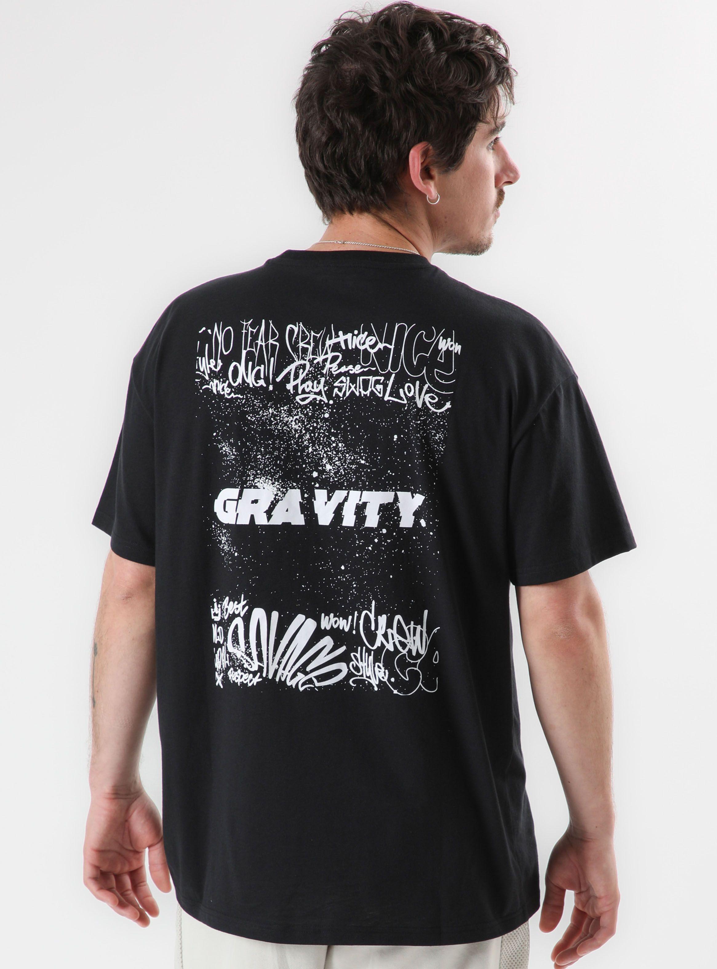 Polera MC Oversize Bolsillo En El Pecho Back Print Graffiti-1