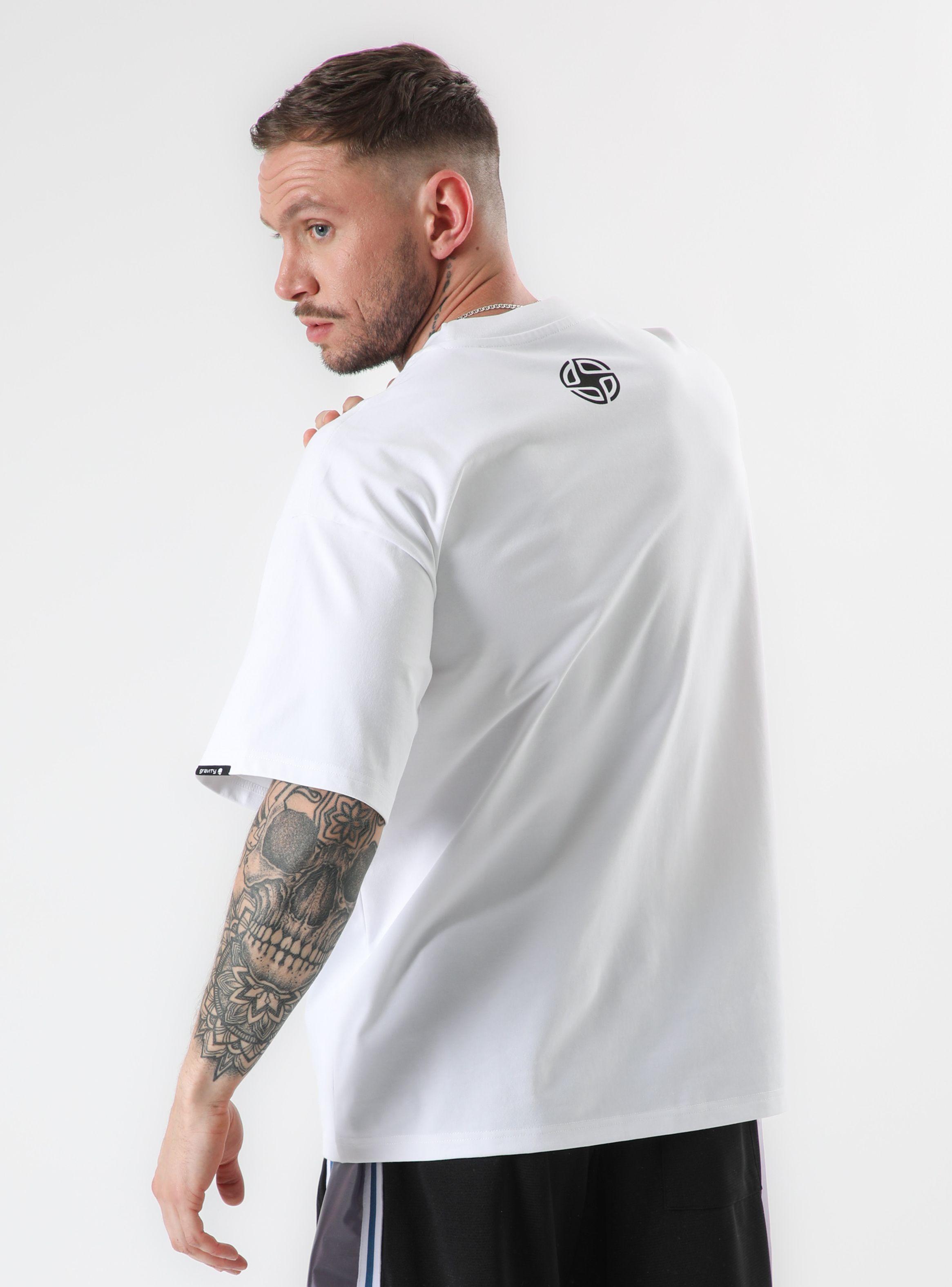 Polera MC Oversize Tela Heavy Weight, Front Print Gorila-1