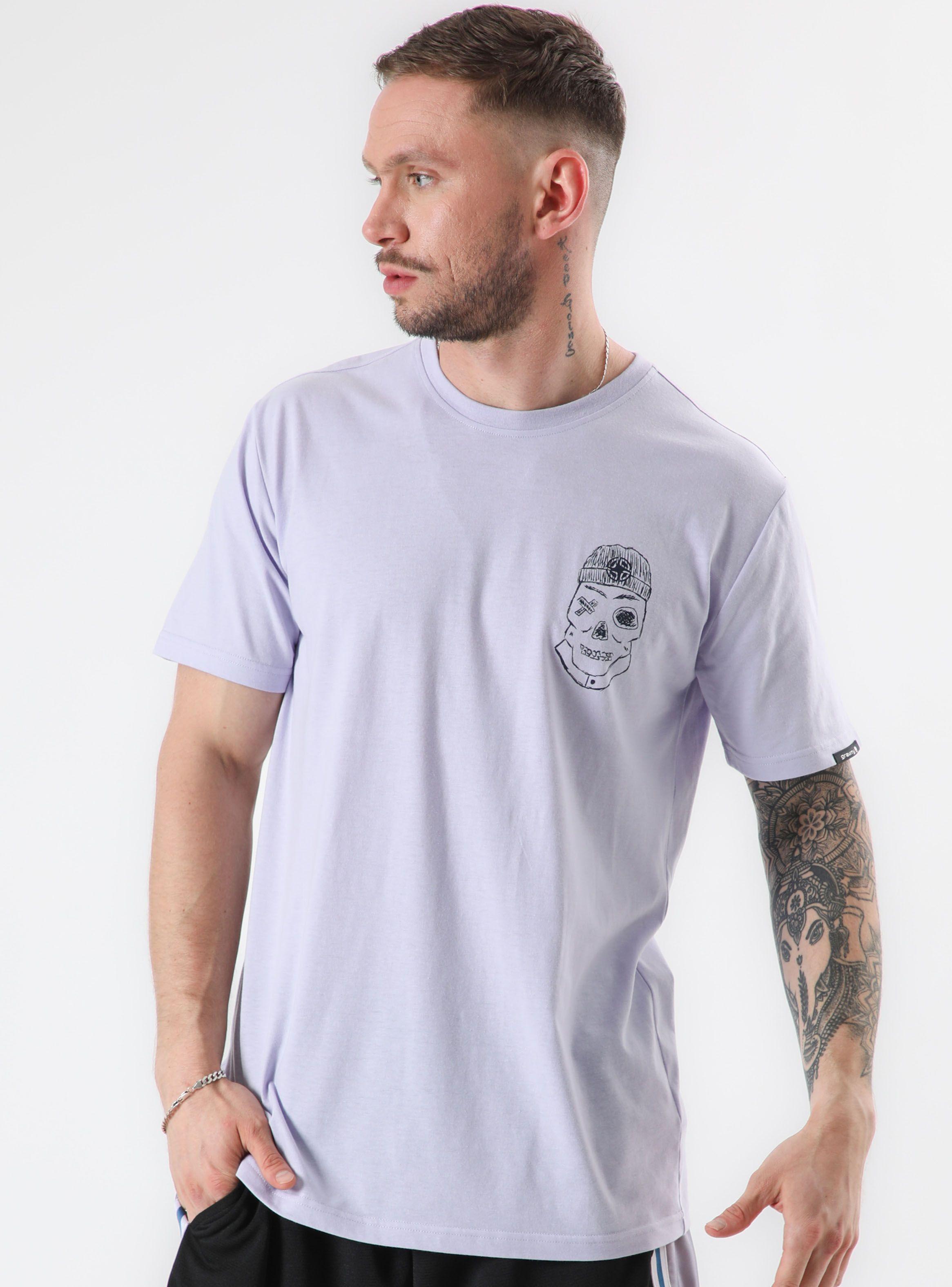 Polera MC Regular Fit Front Mini Print Calabera-0