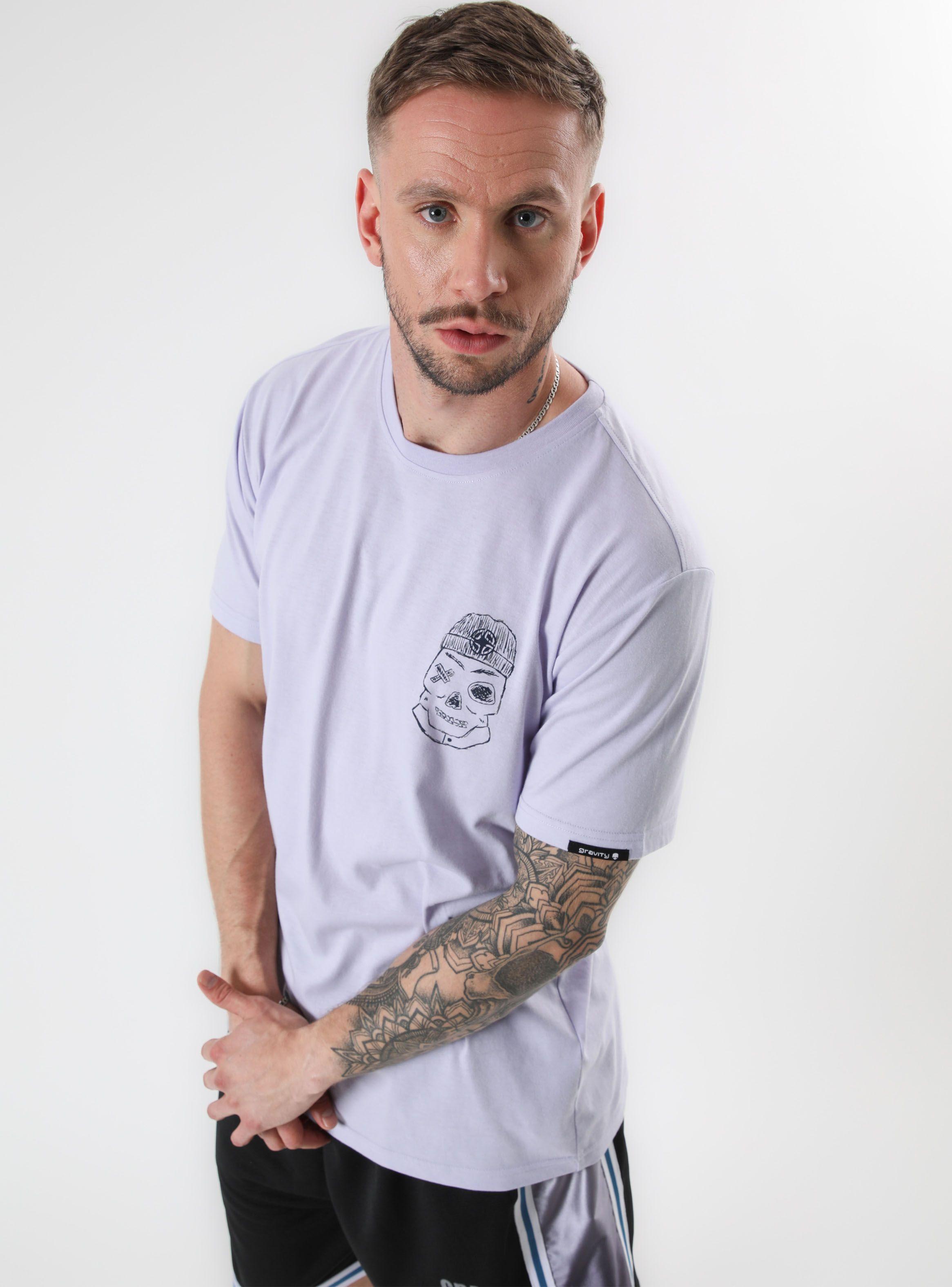 Polera MC Regular Fit Front Mini Print Calabera-3