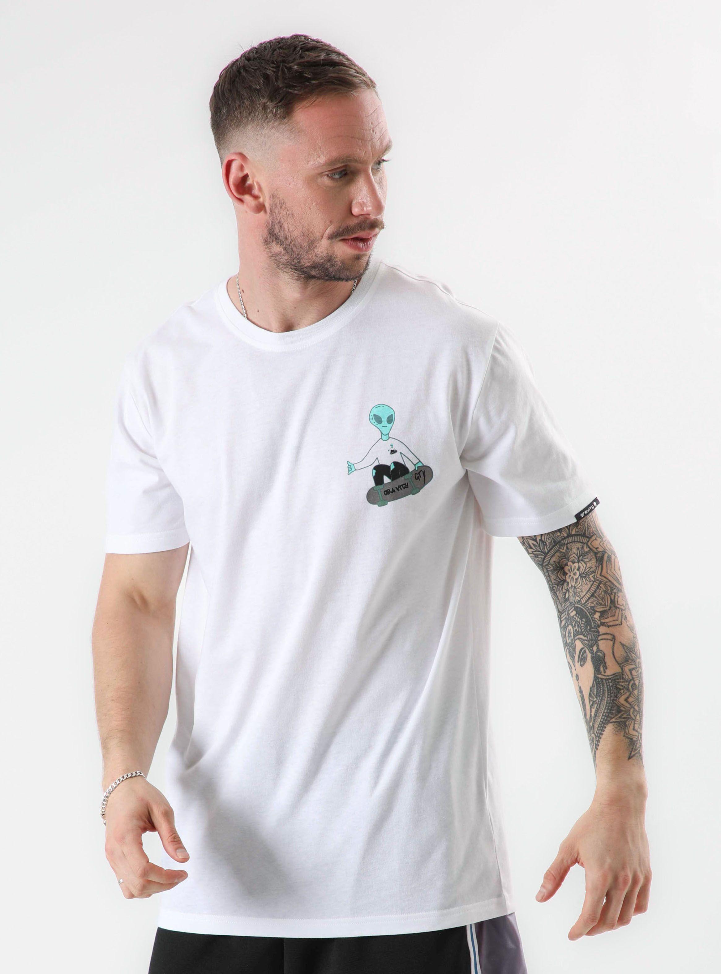 Polera MC Regular Fit Front Mini Print Alien-0