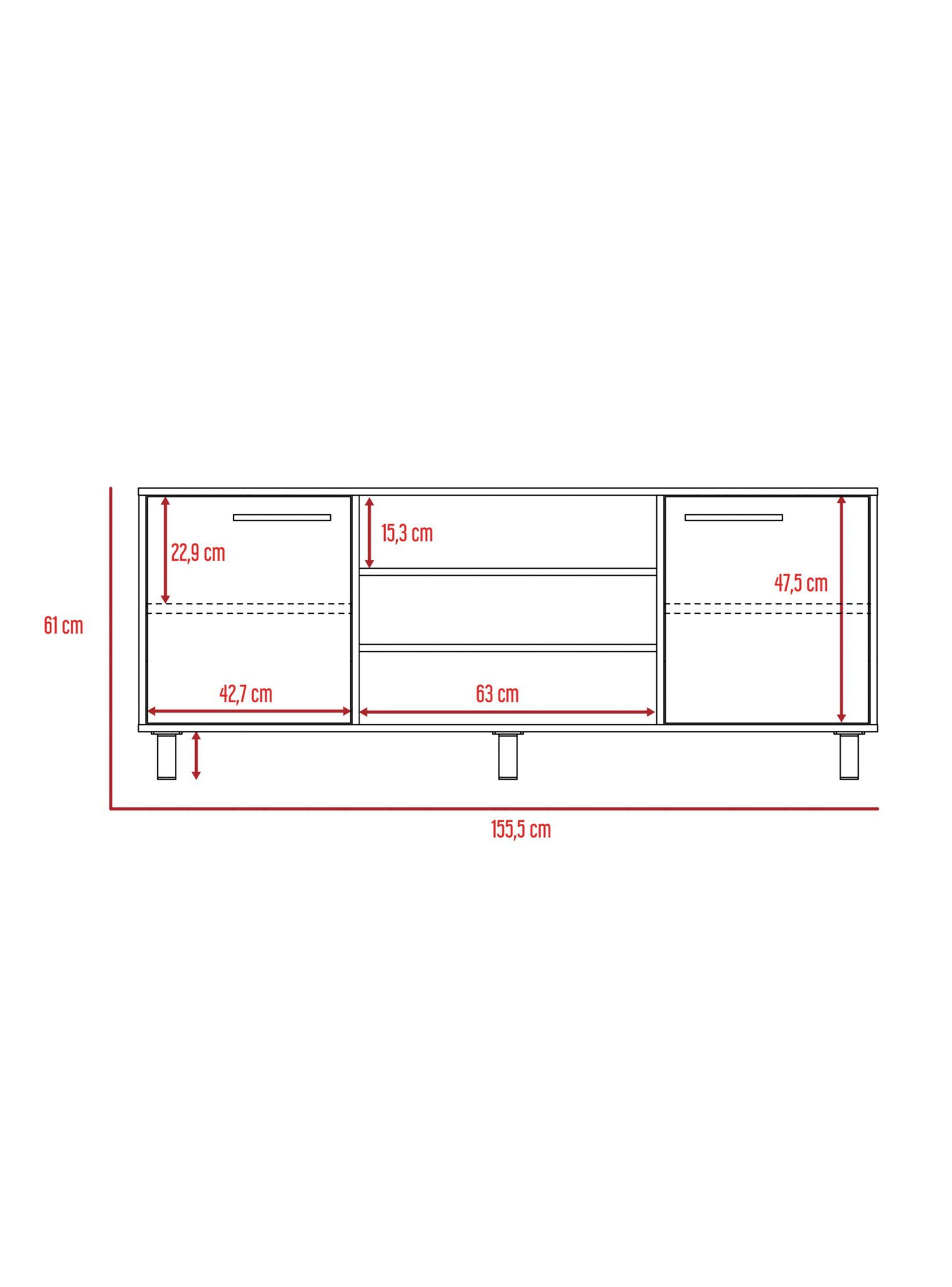 Rack TuHome TV 65" Kaia Wengue Miel TuHome-2
