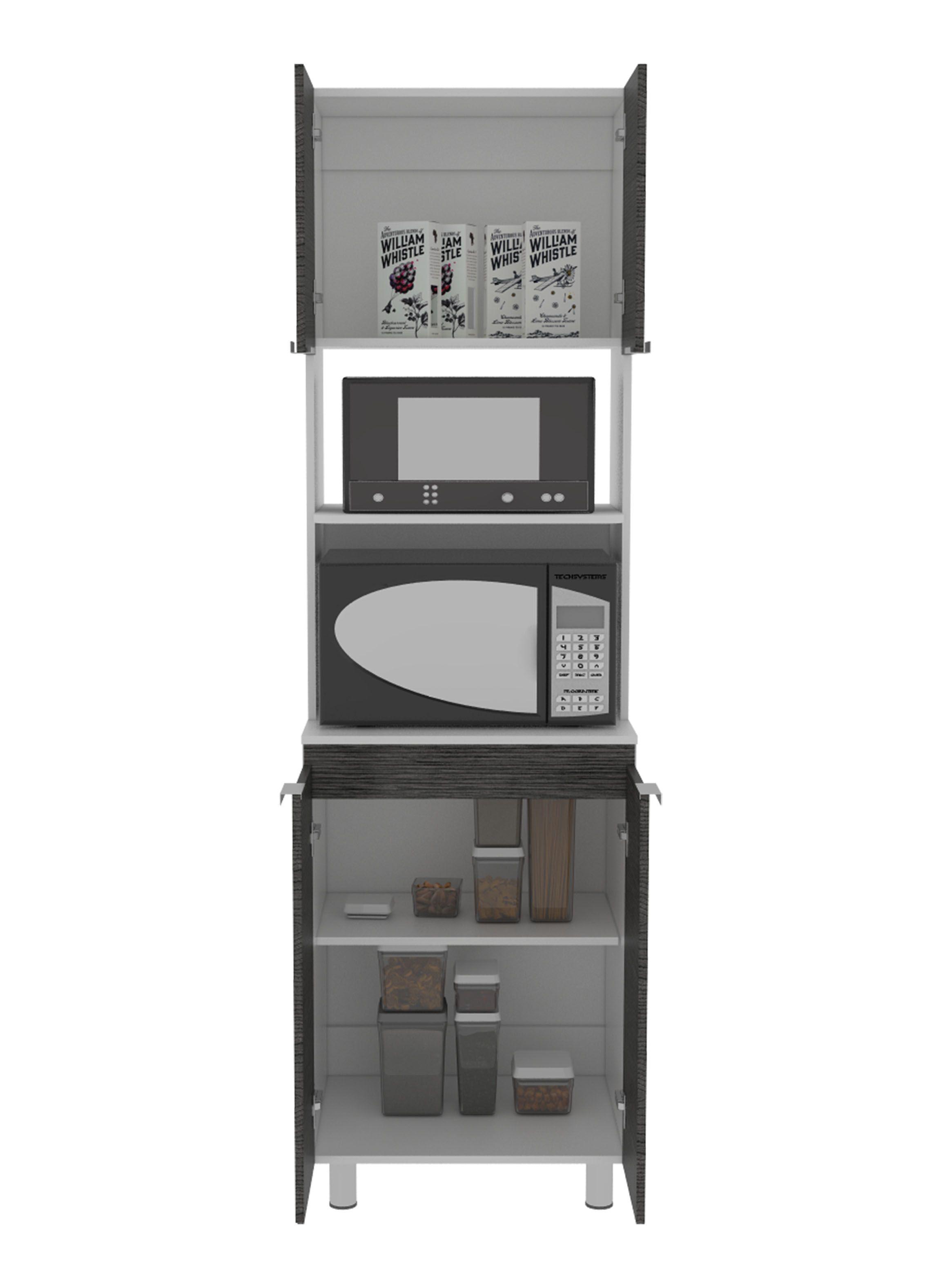 Mueble Microondas Fendi Gris-7