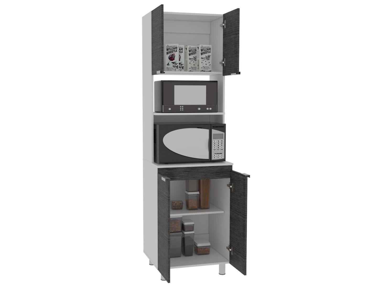 Mueble Microondas Fendi Gris-4